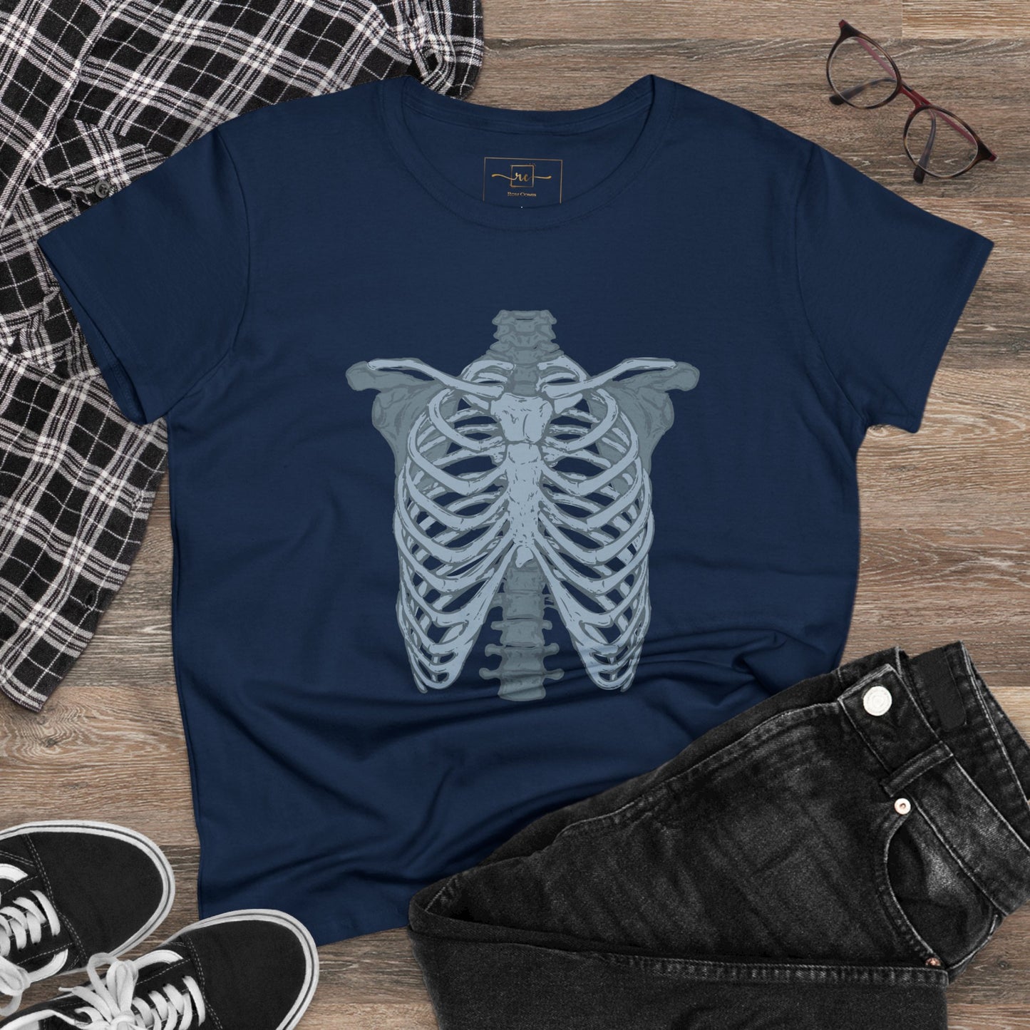 Anatomical Radiology Chest Women's Mid-weight Cotton Tee - Medical