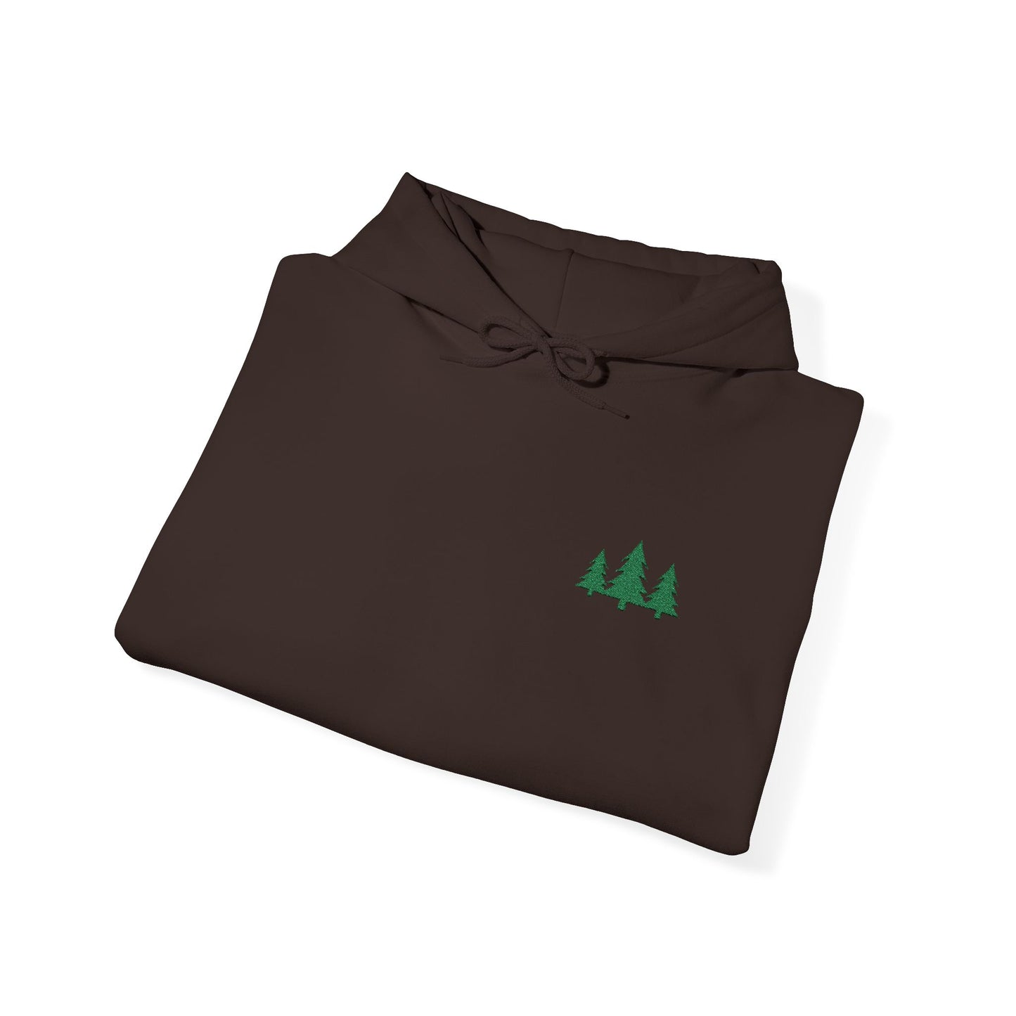 Pine Trees Embroidered Hooded Sweatshirt