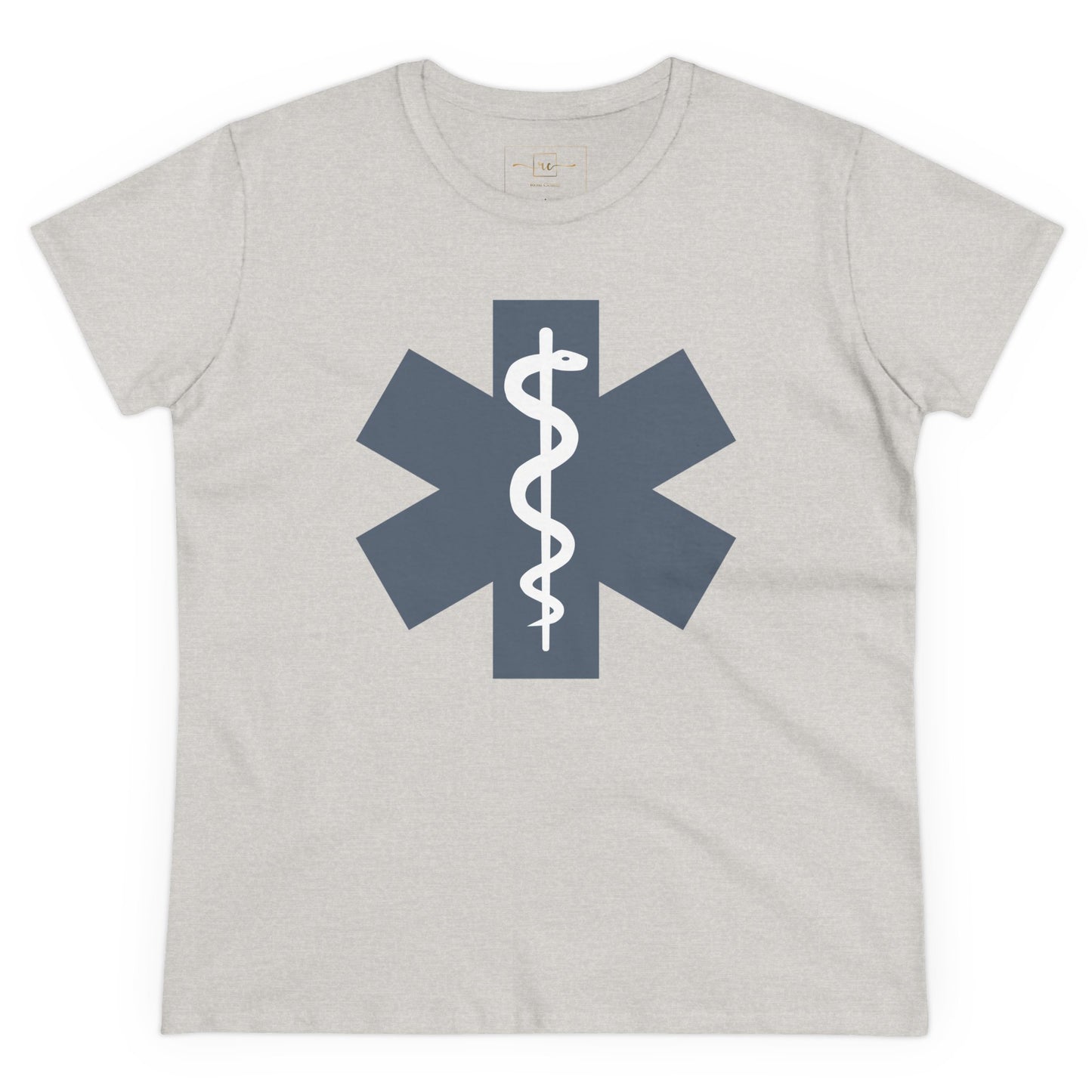 Emergency Medical Women's Midweight Cotton Tee -Gray Symbol