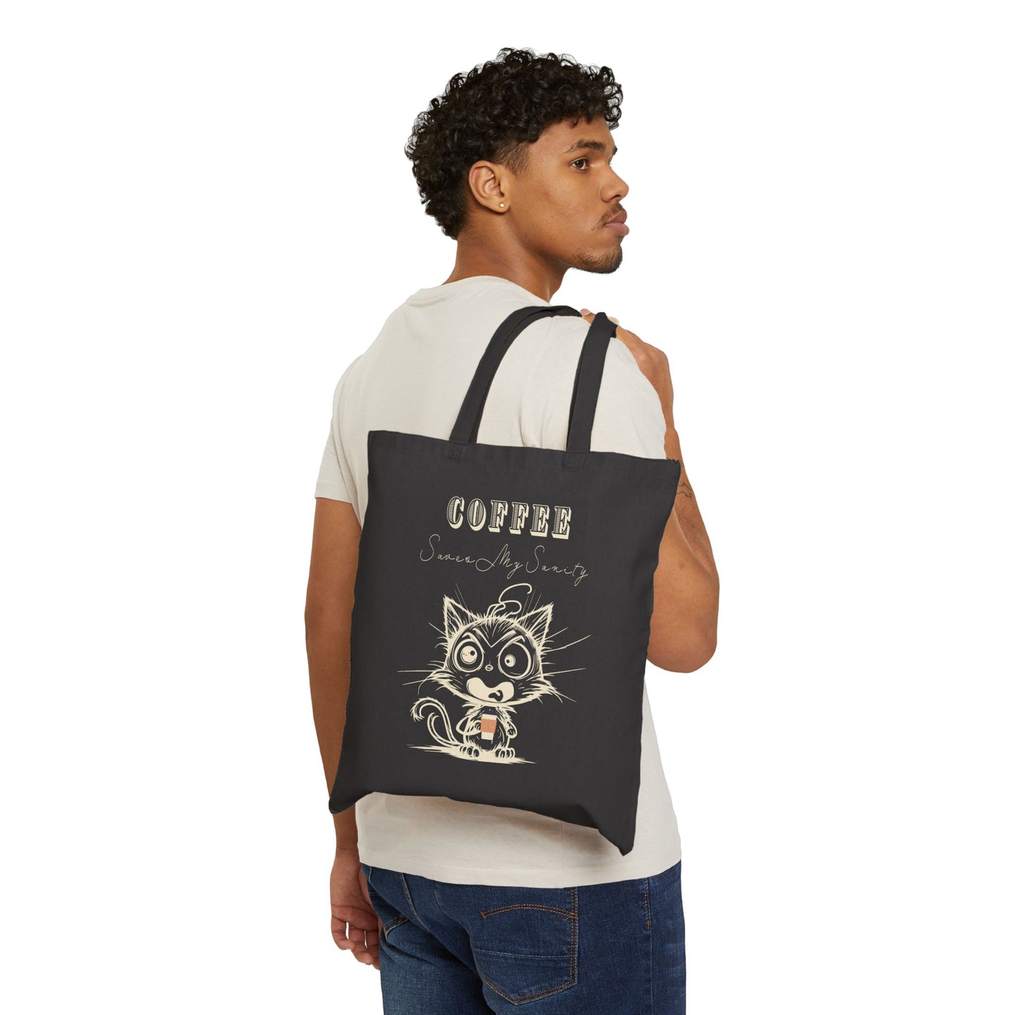 Wellness Coffee Sanity Mental Health Cotton Canvas Tote