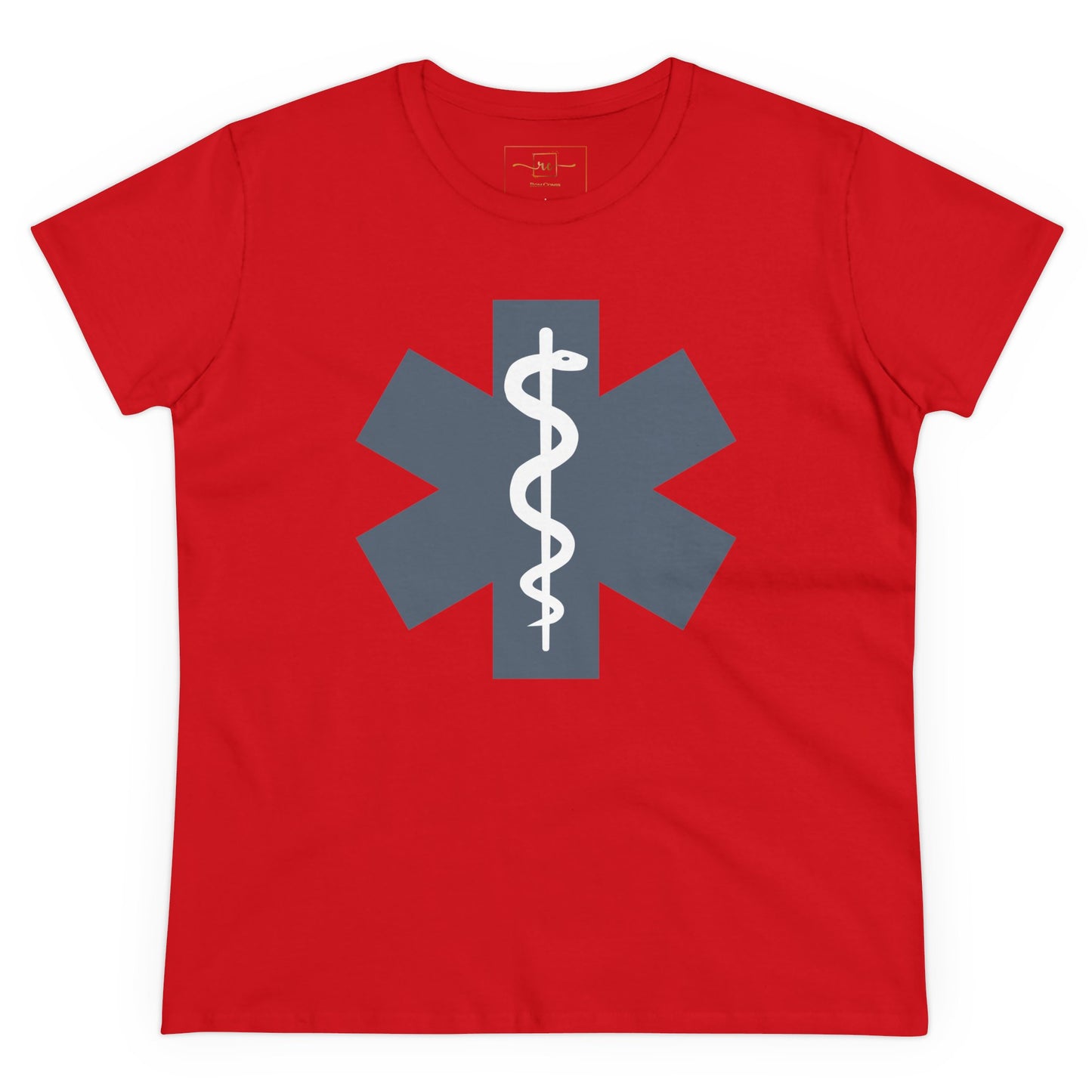 Emergency Medical Women's Midweight Cotton Tee -Gray Symbol
