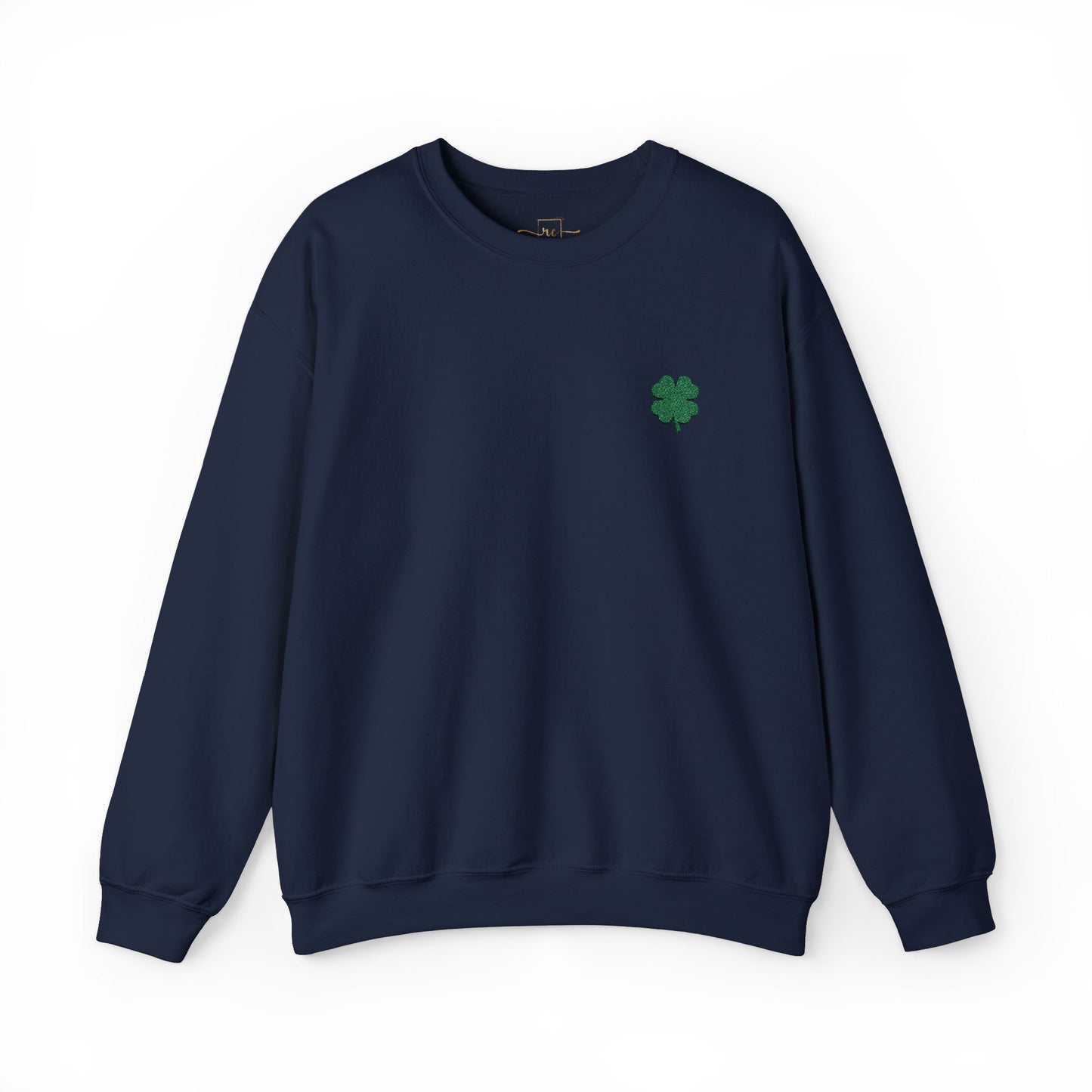 Four Leaf Clover Embroidered Sweatshirt - Symbol of Good Luck