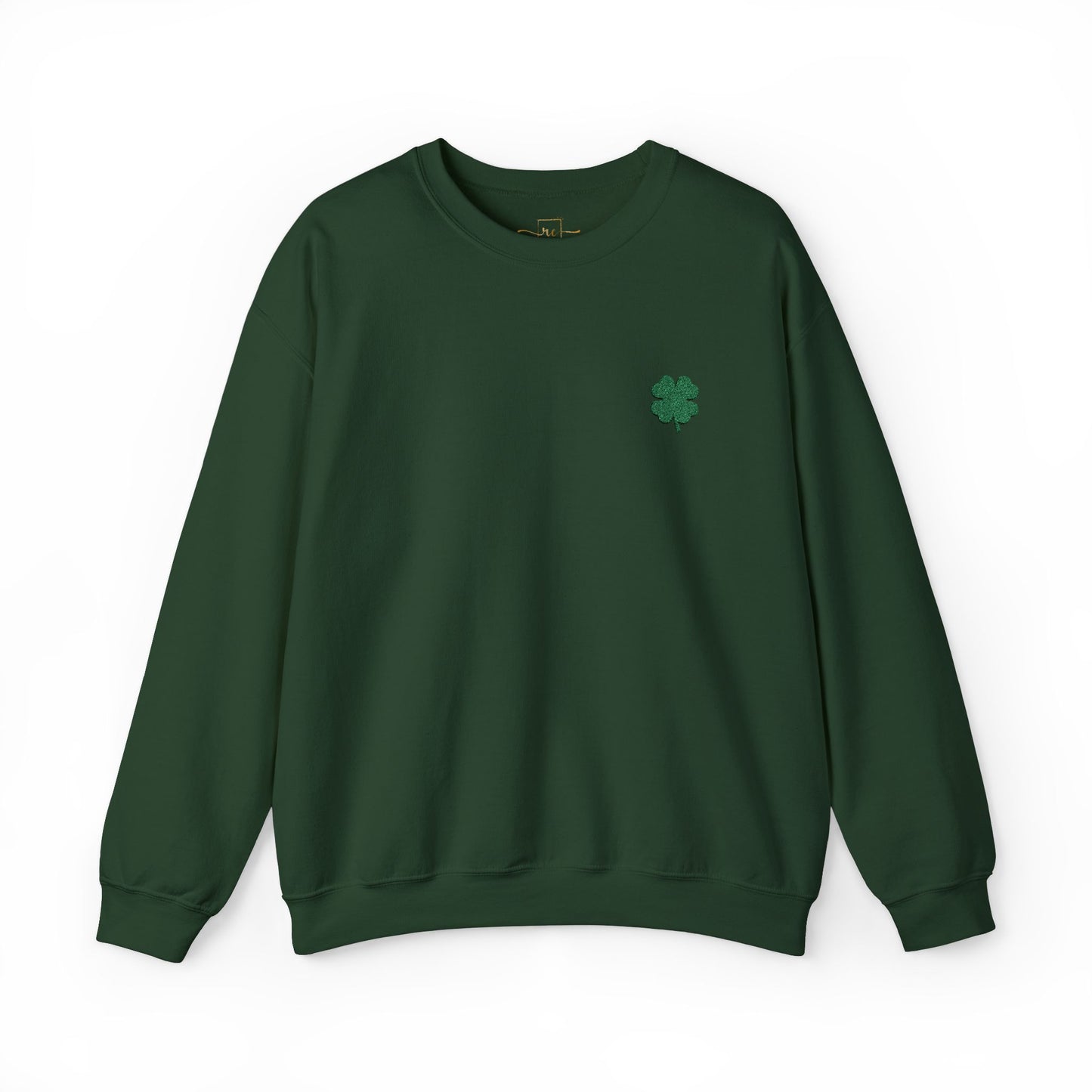 Four Leaf Clover Embroidered Sweatshirt - Symbol of Good Luck