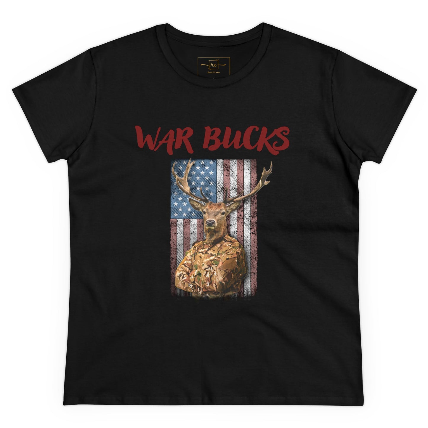 War Bucks Band Women's Mid-weight Cotton Tee - Rock Music Graphic