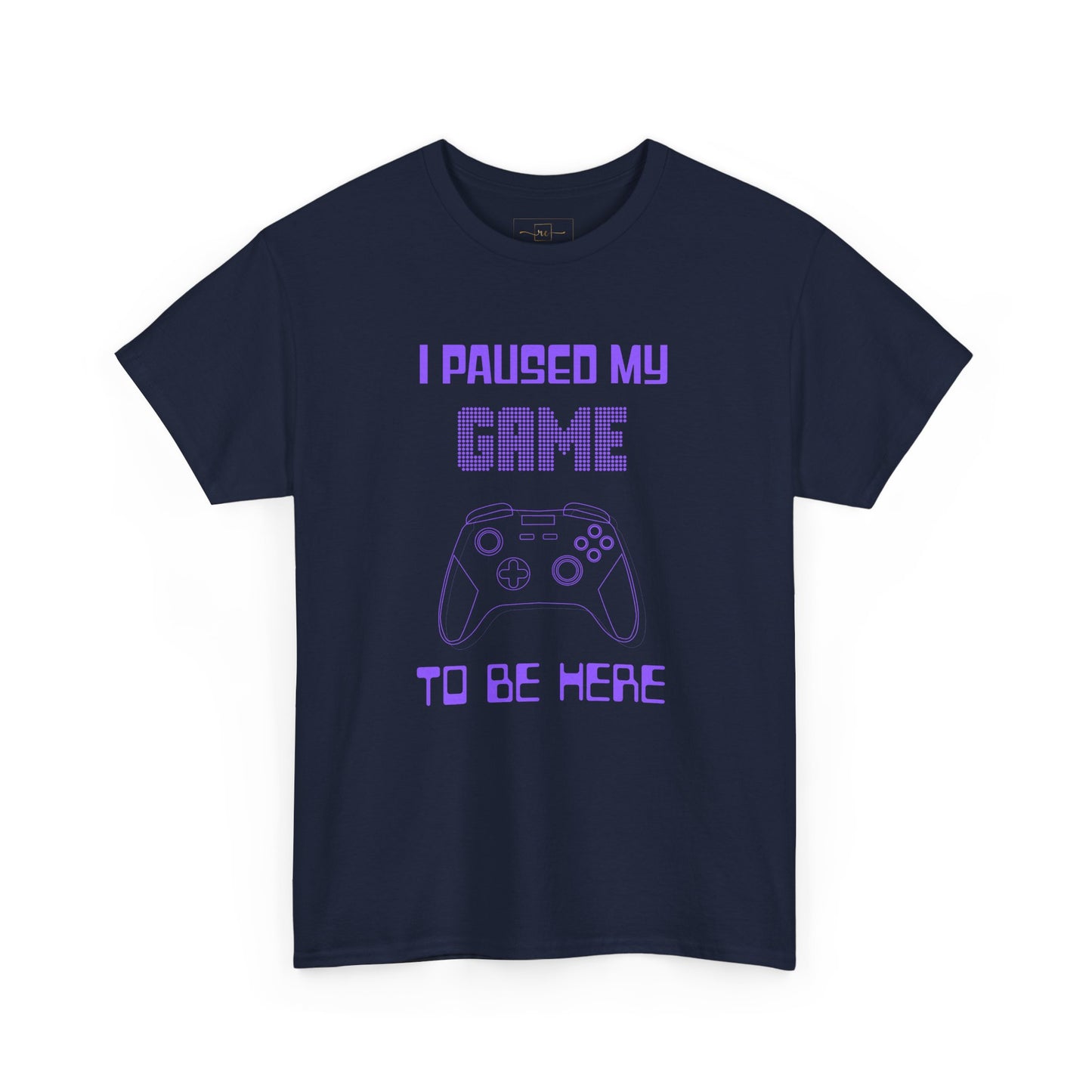 Gamer I Paused My Game Heavy Cotton T-Shirt - Humor Joke (Purple Controller)