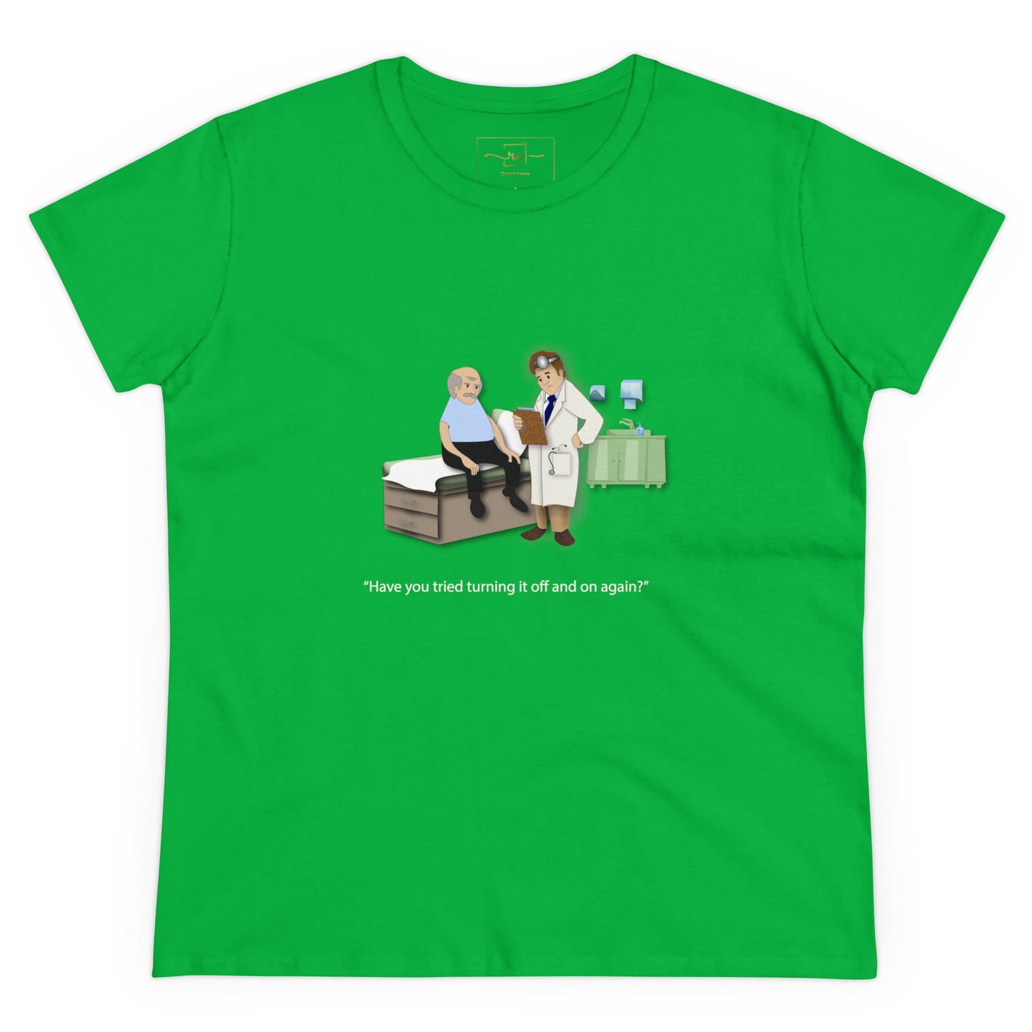 On and Off Women's Midweight Cotton Tee - Medical Humor