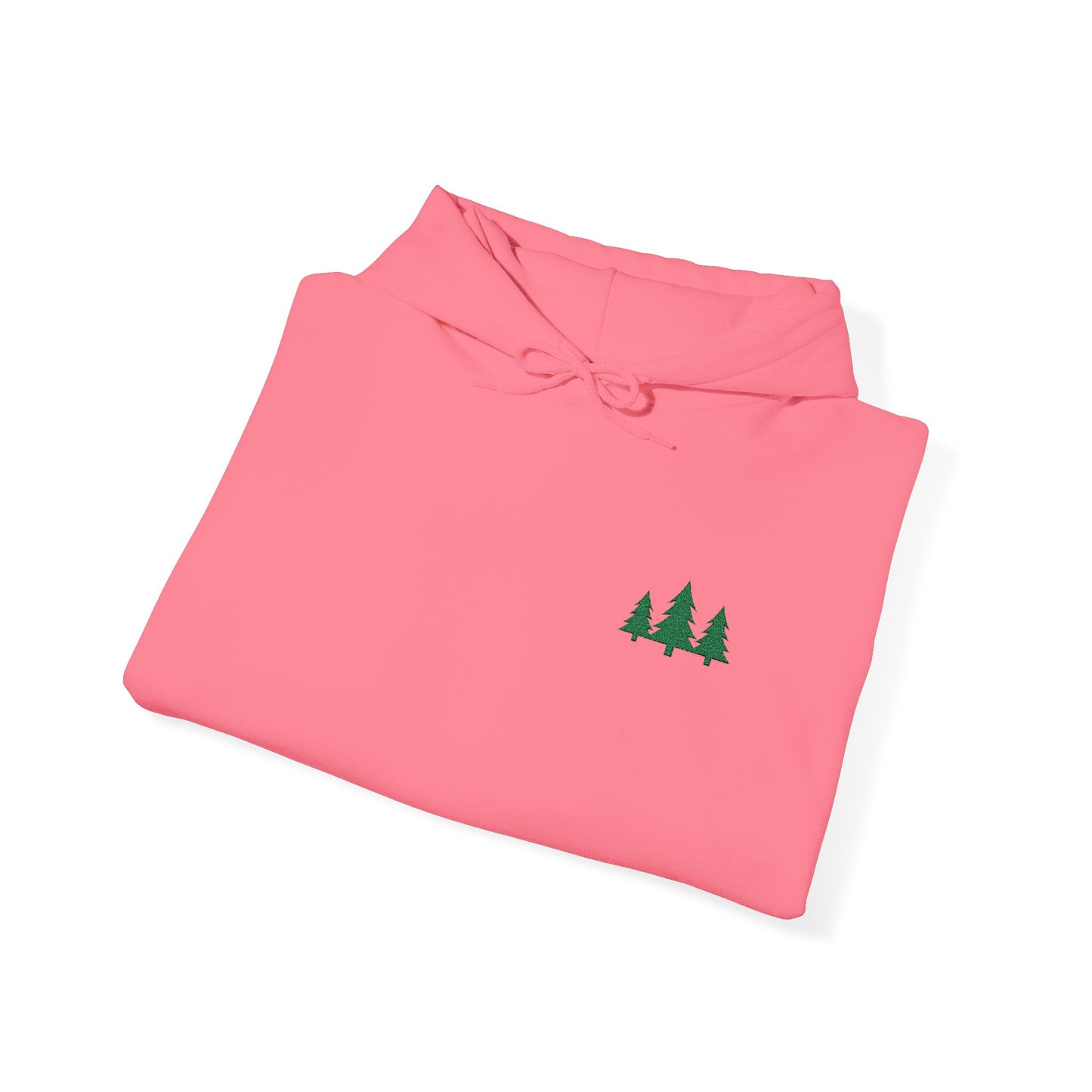 Pine Trees Embroidered Hooded Sweatshirt