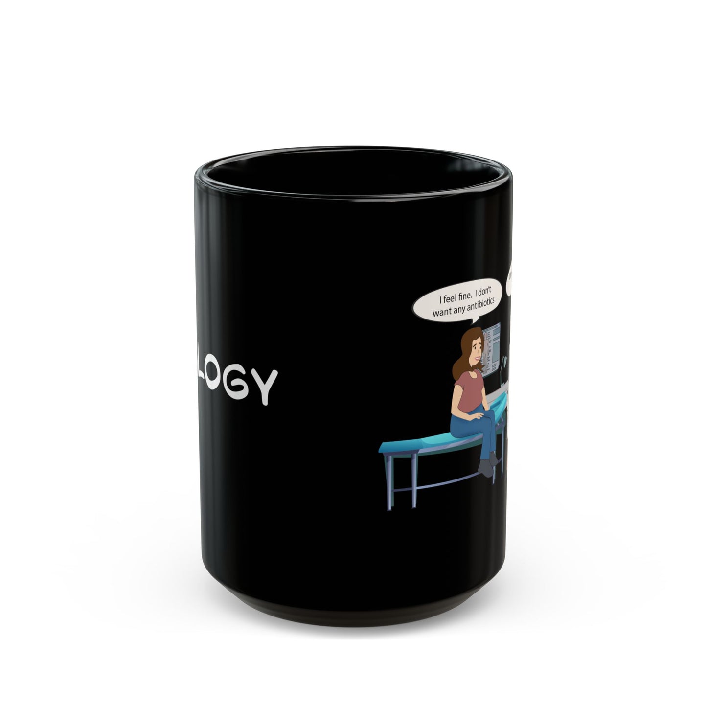 Urine Luck Black Ceramic Mug - Funny Urology Medical Humor for Doctors & Students (11oz, 15oz)