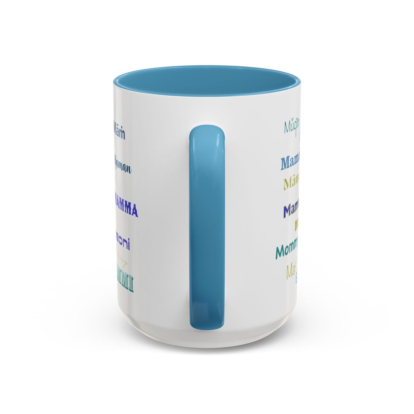 Mom Purple Elegant Heart Mug - “Mom” in Different Languages - Universal Language of Love - Gift for Moms, New Moms, Mother's Day, Birthday, Valentine’s Day - Modern & Stylish Ceramic Mug with Color Inside (11oz, 15oz)