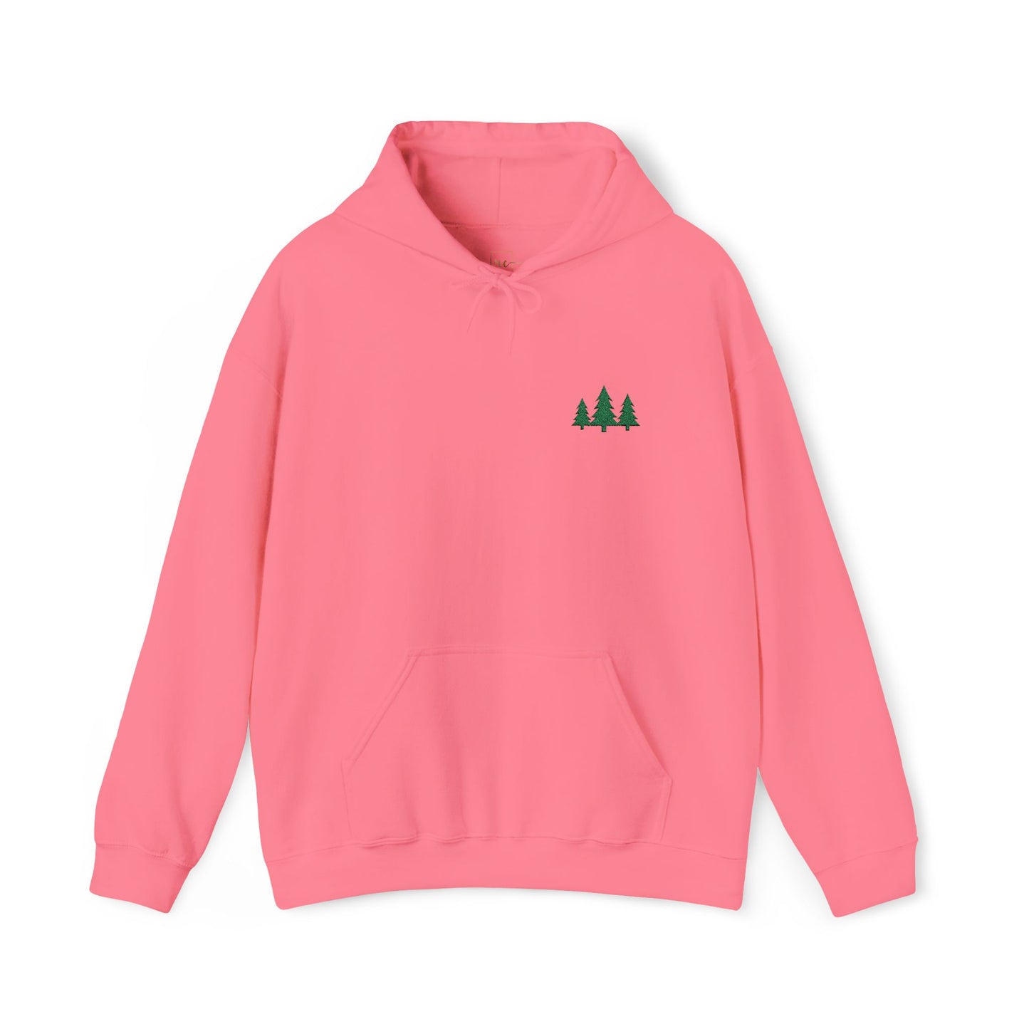 Pine Trees Embroidered Hooded Sweatshirt