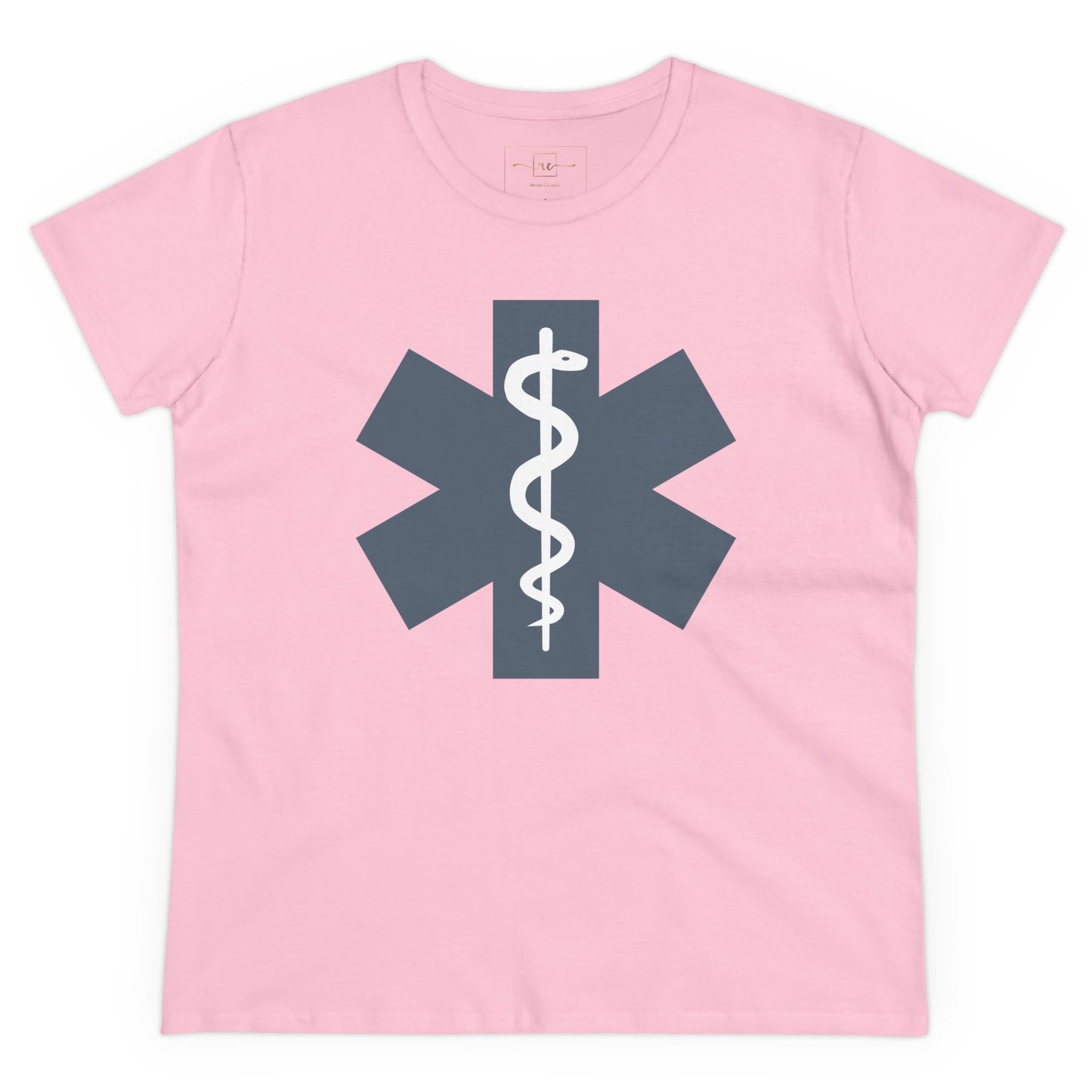Emergency Medical Women's Midweight Cotton Tee -Gray Symbol