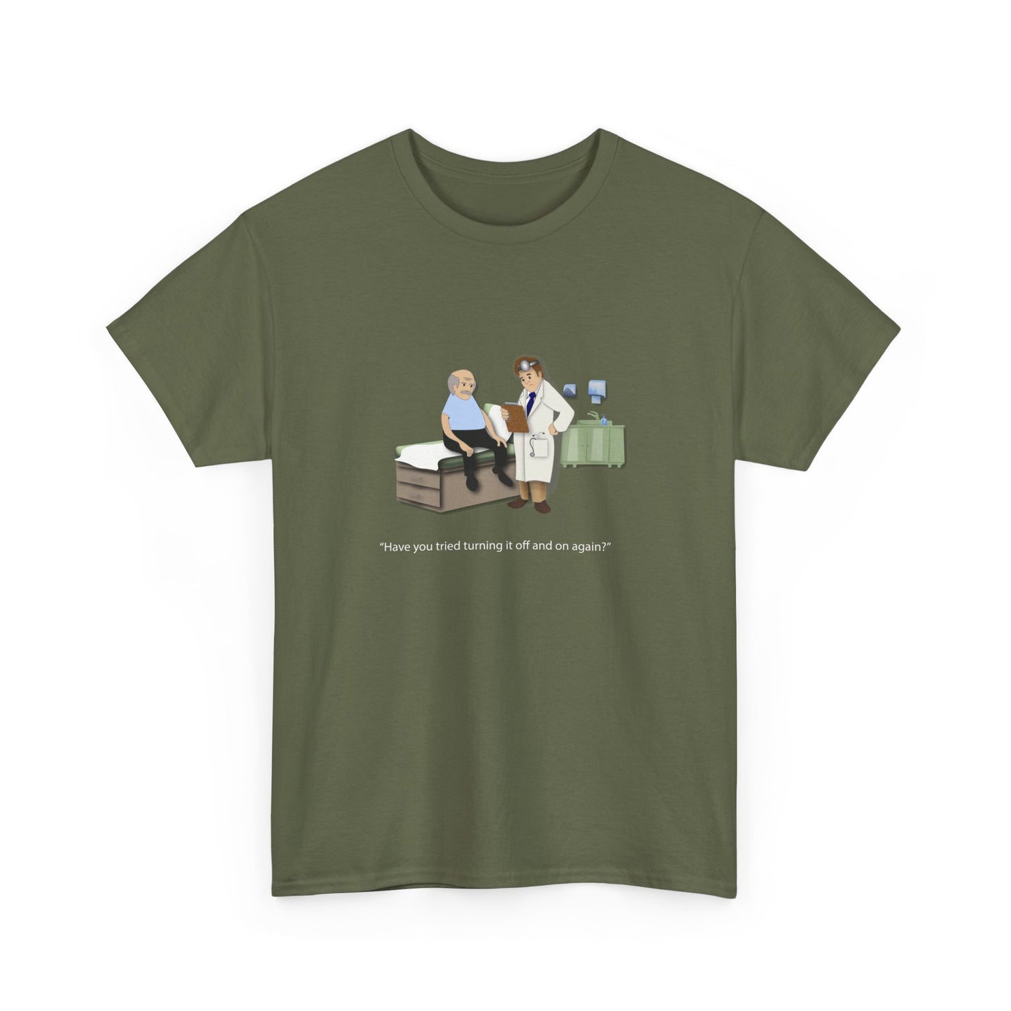 On and Off Heavy Cotton T-Shirt - Medical Humor
