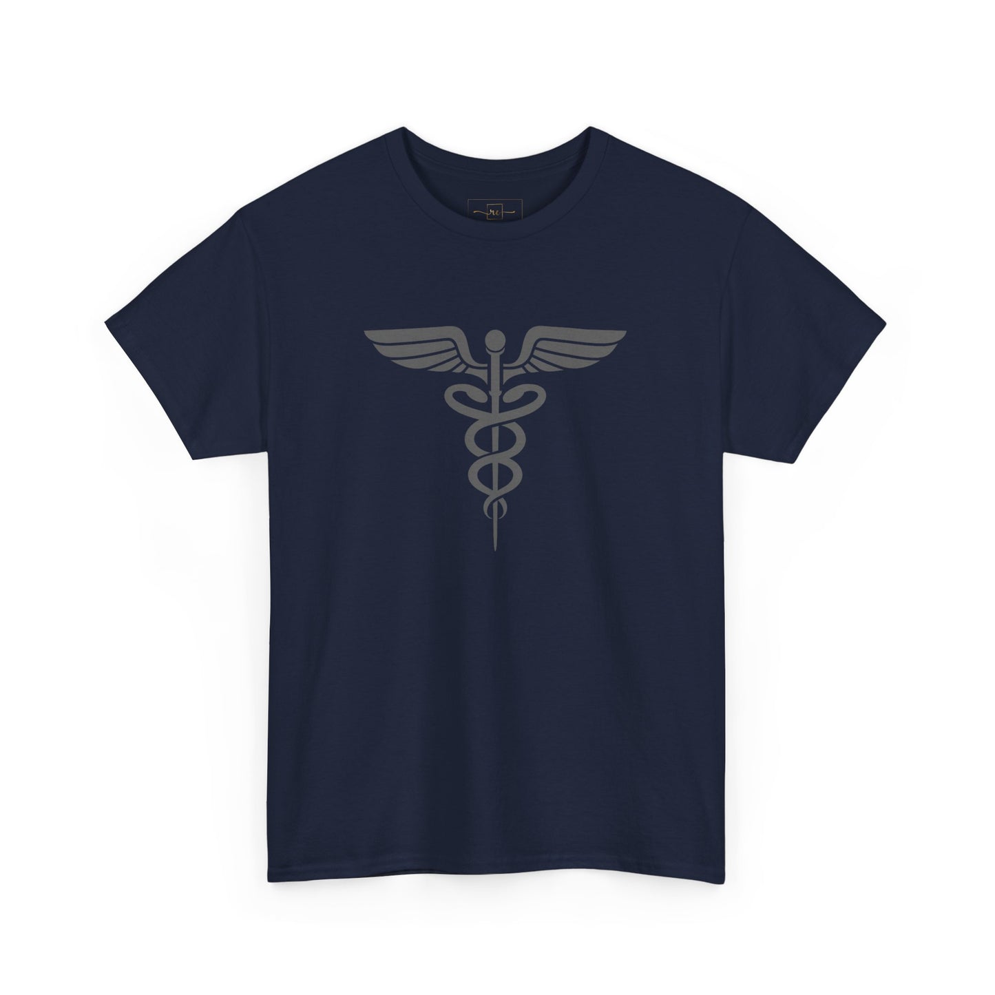 Caduceus Gray Symbol Heavy Cotton T-Shirt