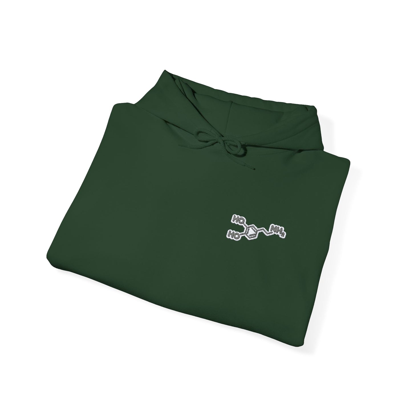 Dopamine Symbol Embroidered Hoodie for Science Nerds