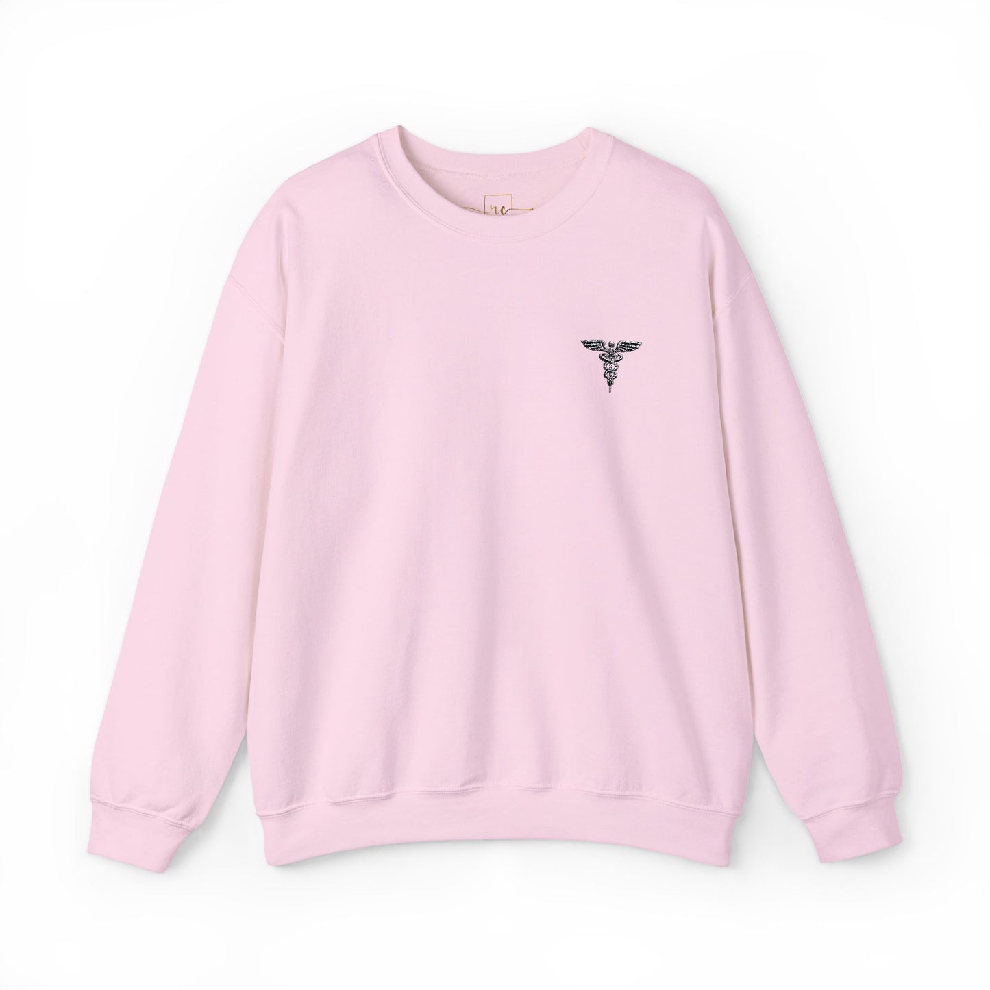 Caduceus Symbol Healthcare Embroidered Crewneck Sweatshirt