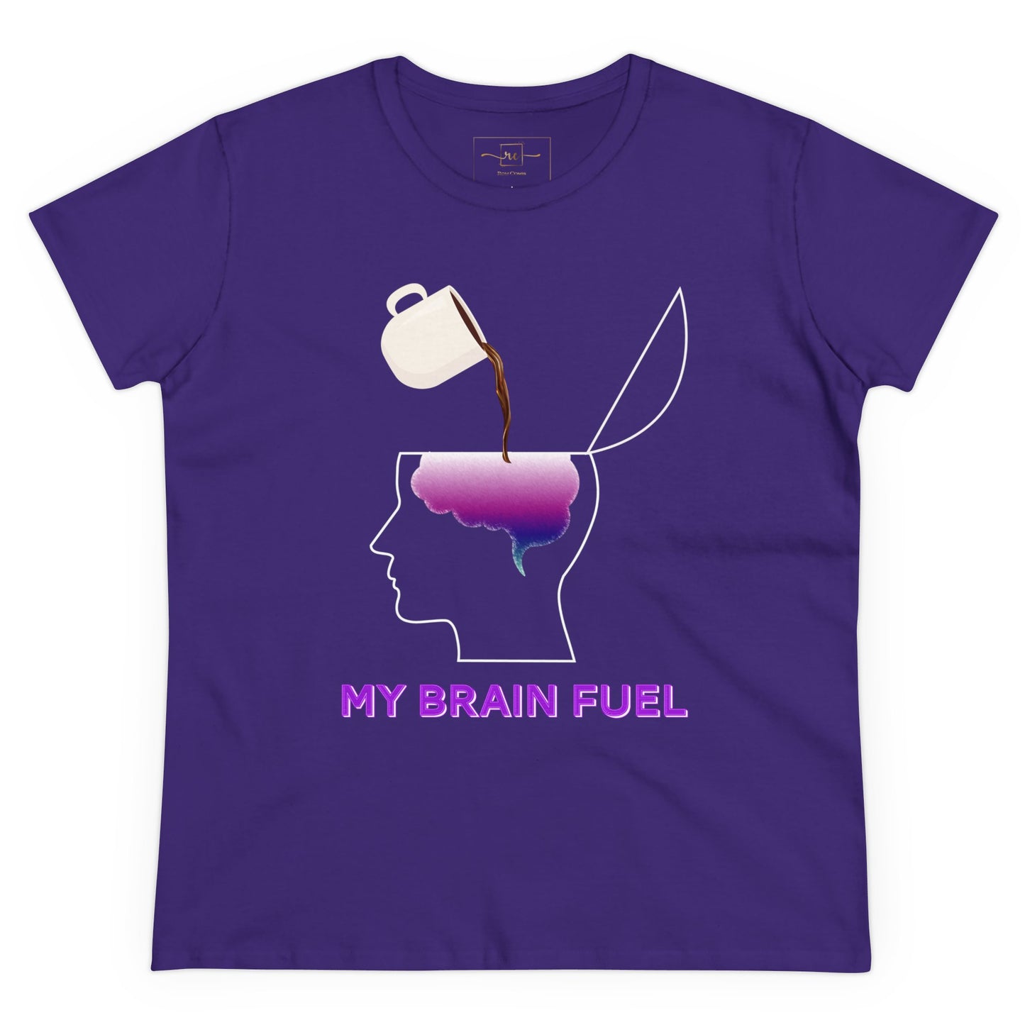 Wellness Coffee Brain Fuel Mental Health Women's Mid-weight Cotton Tee