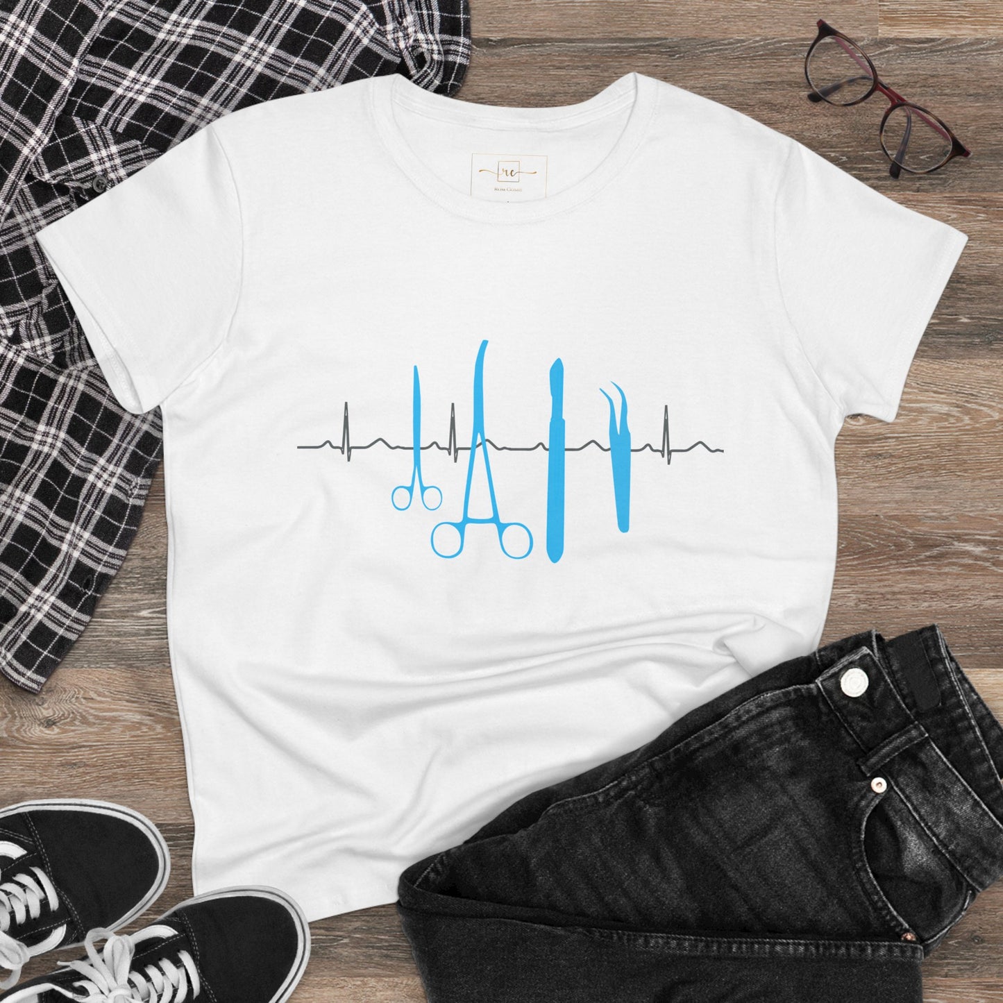 Surgical Tools Women's Mid-weight Cotton Tee - Medical Graphic