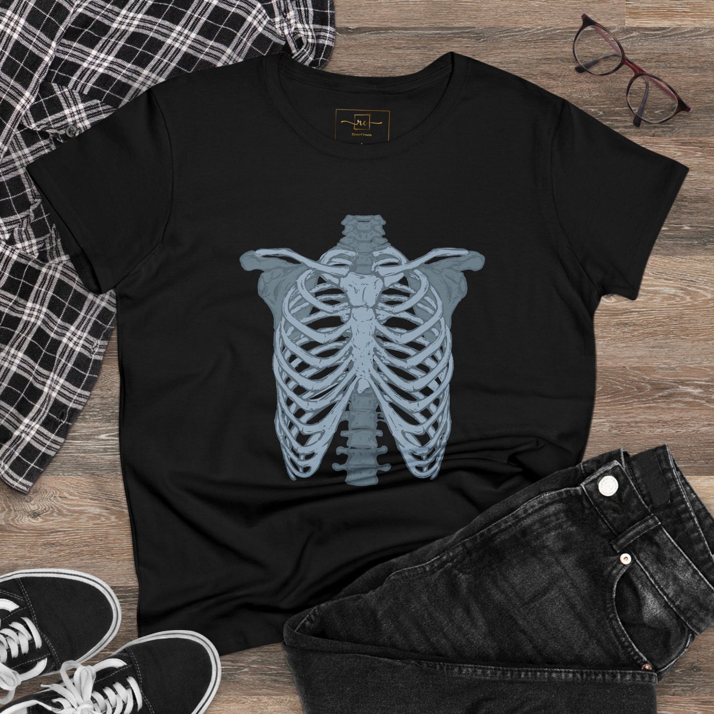 Anatomical Radiology Chest Women's Mid-weight Cotton Tee - Medical