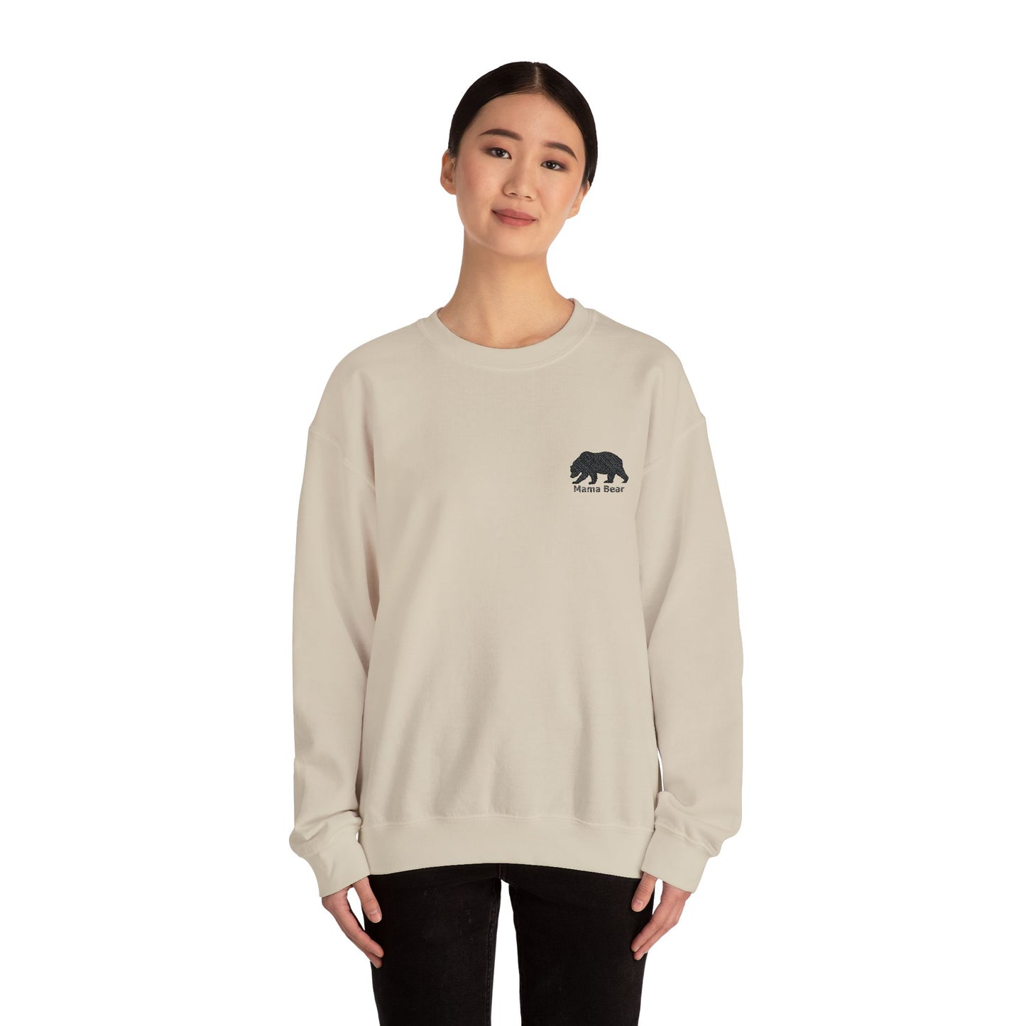 Mama Bear Embroidered Sweatshirt - Cozy, Stylish and Perfect for Moms