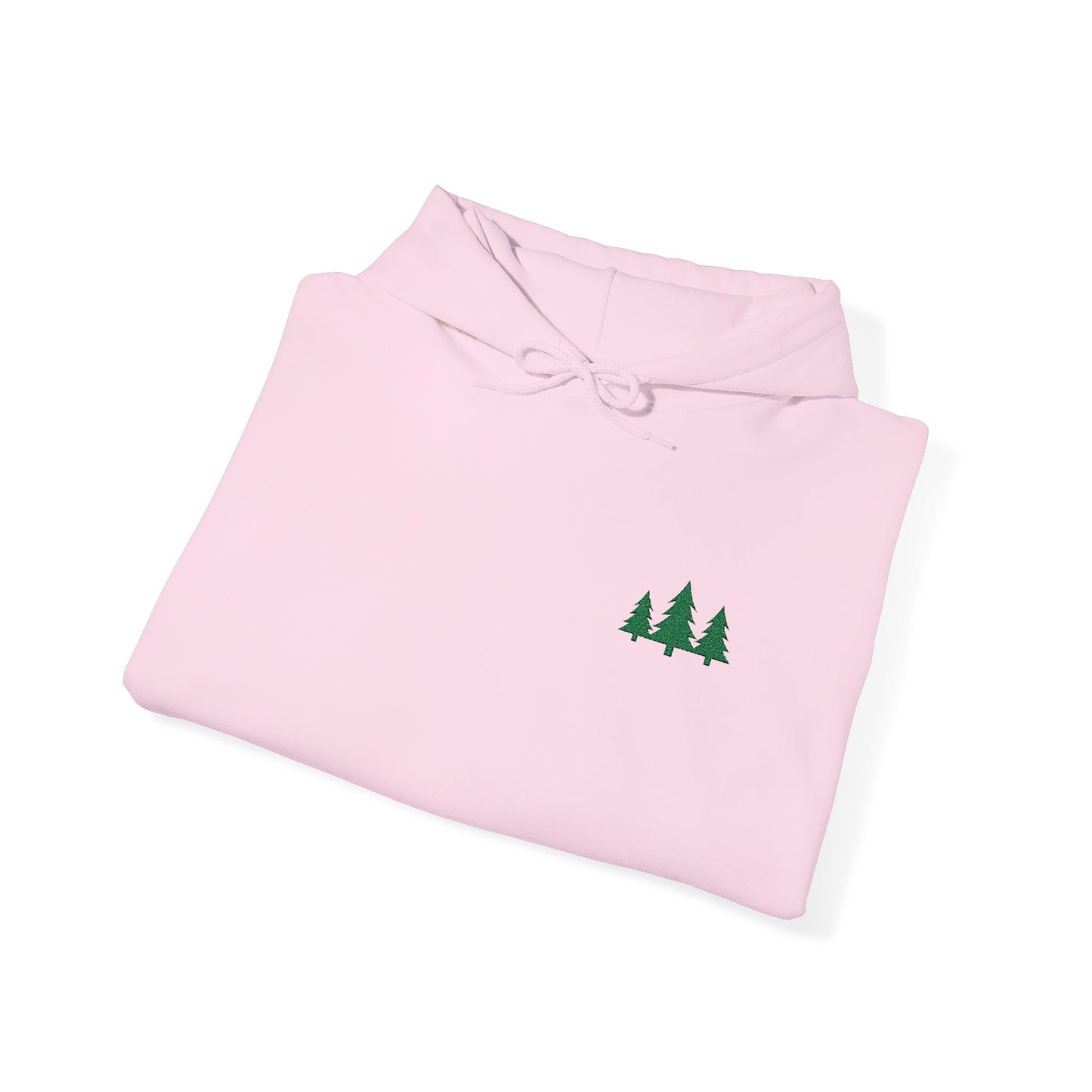 Pine Trees Embroidered Hooded Sweatshirt