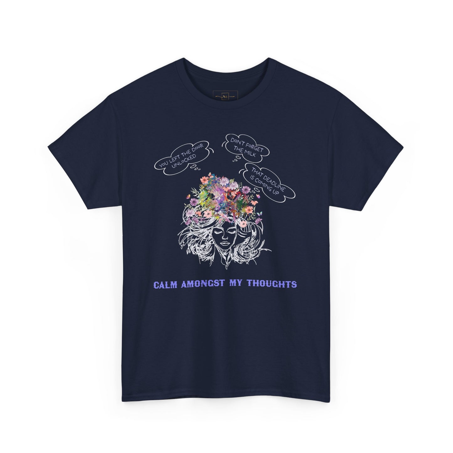 Wellness Calm Thoughts Mental Health Heavy Cotton T-Shirt