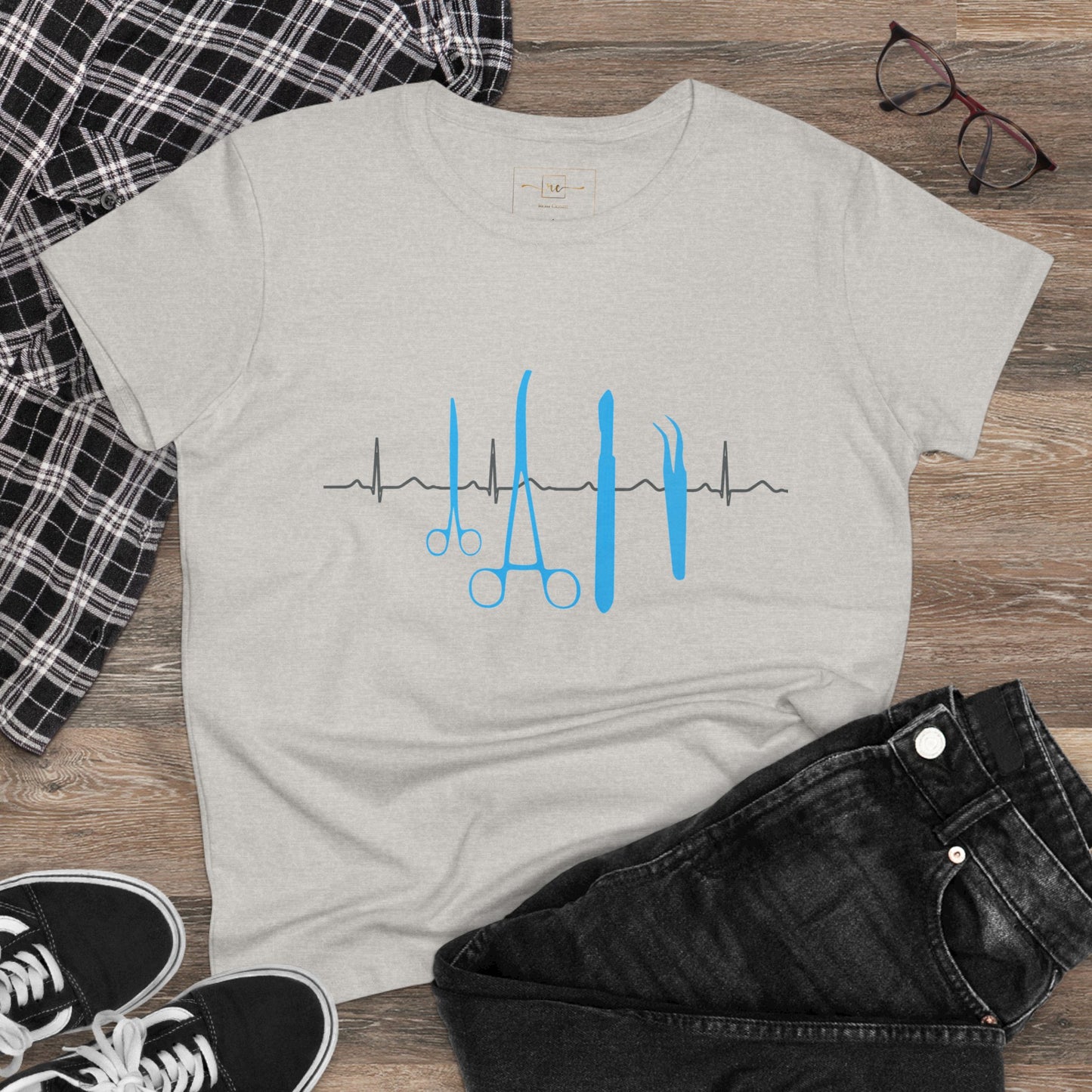 Surgical Tools Women's Mid-weight Cotton Tee - Medical Graphic