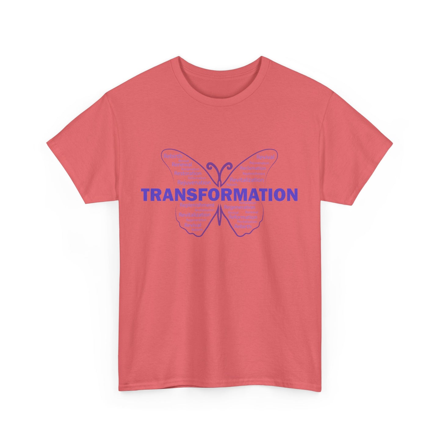 Transformation Heavy Cotton T-Shirt - Word Art Typography Wellness Graphic