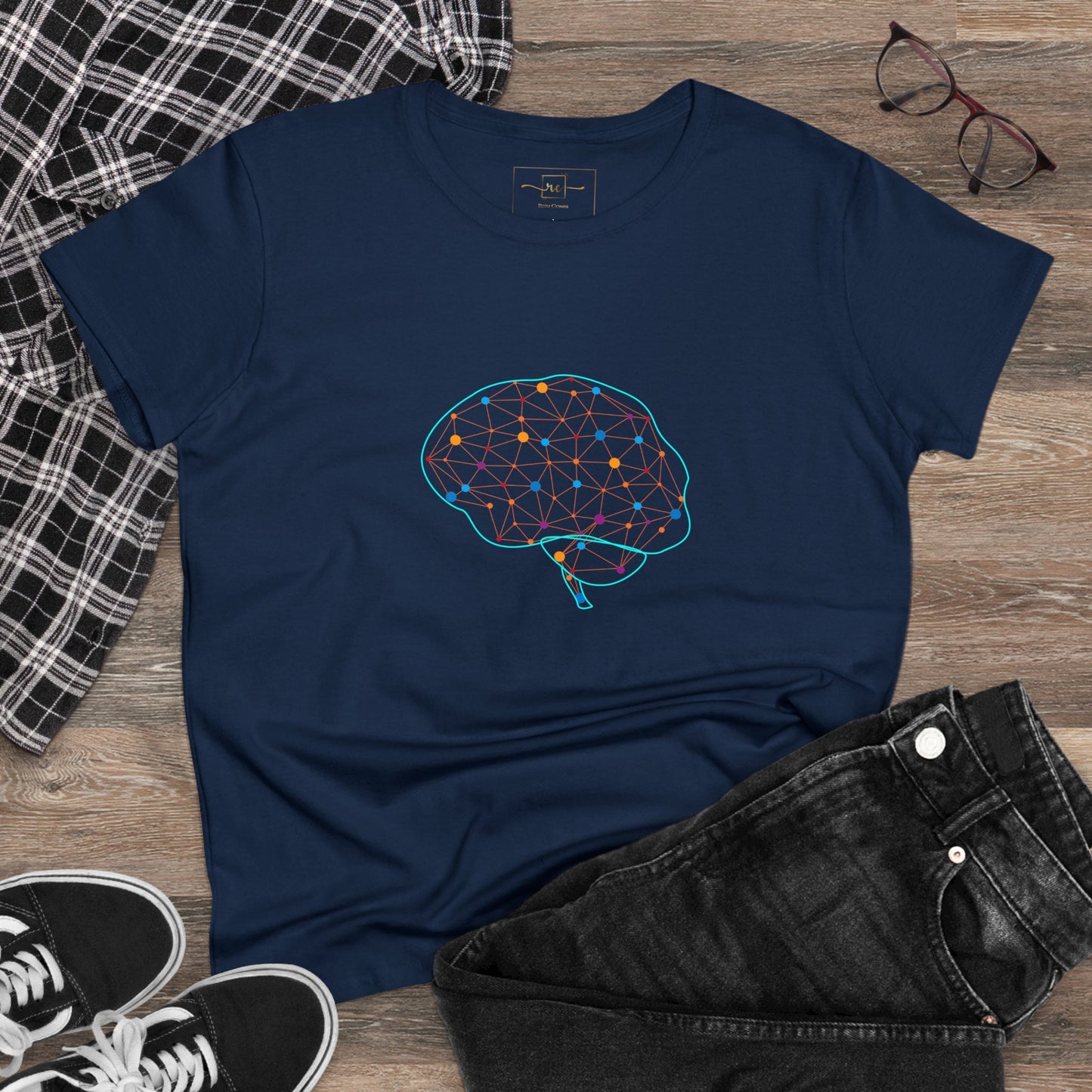 Colorful Brain Women's Mid-weight Cotton Tee - Medical