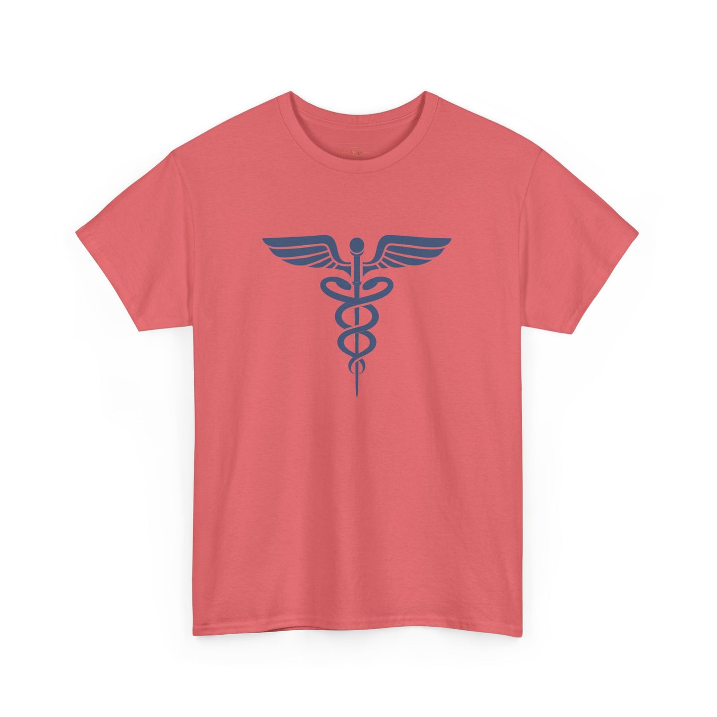Caduceus Blue Symbol Heavy Cotton T-Shirt