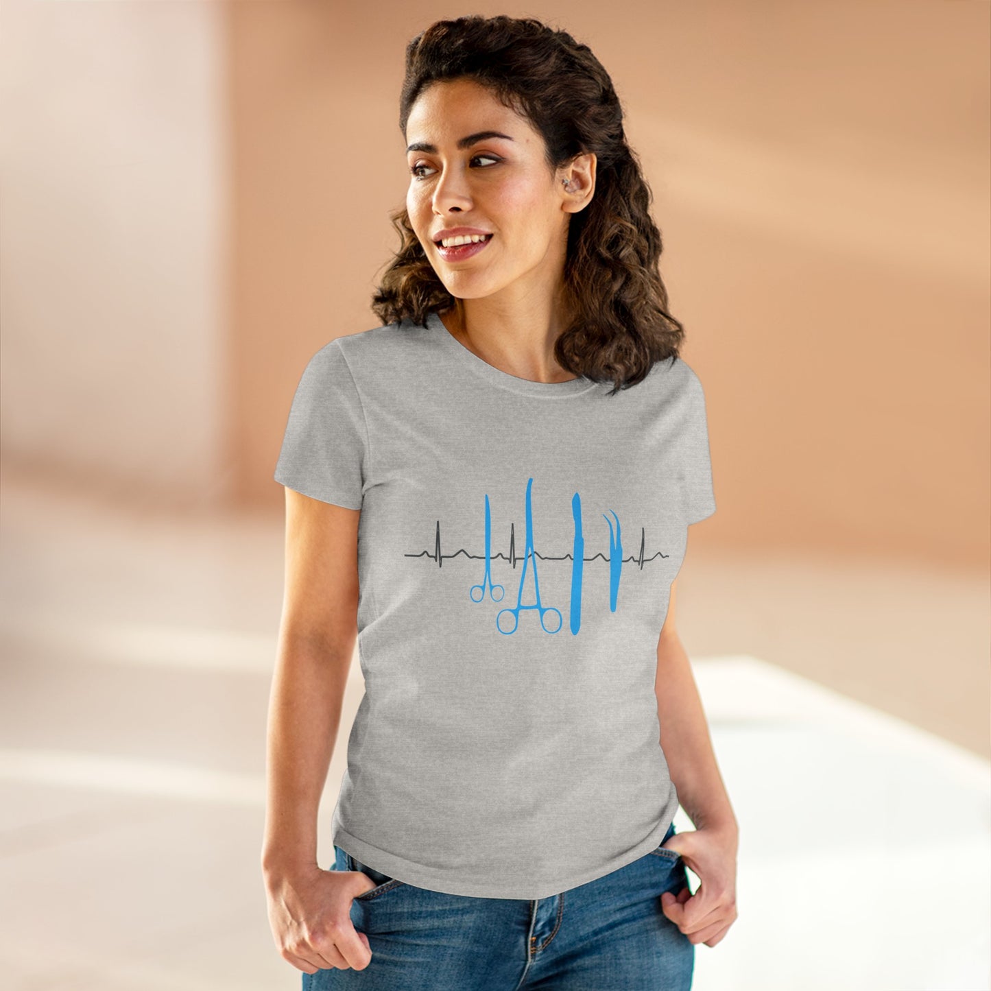 Surgical Tools Women's Mid-weight Cotton Tee - Medical Graphic