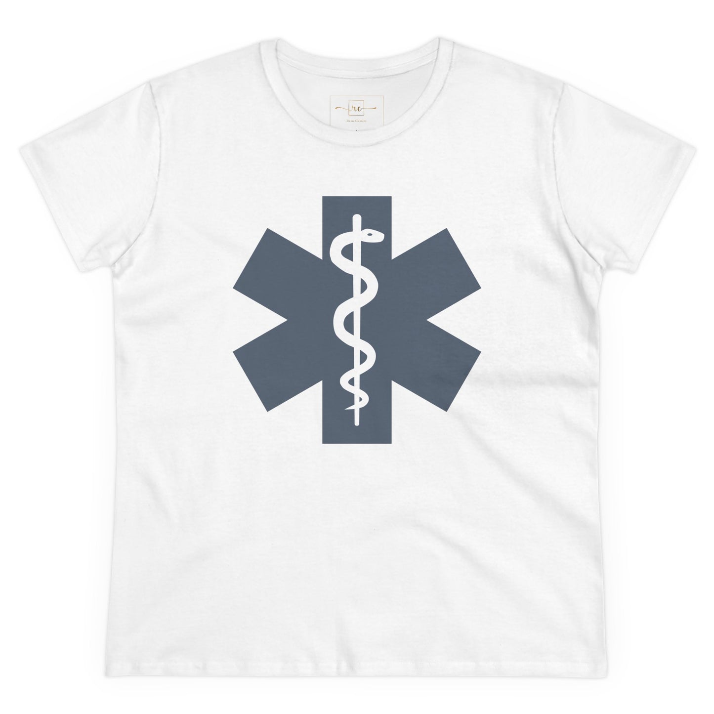 Emergency Medical Women's Midweight Cotton Tee -Gray Symbol