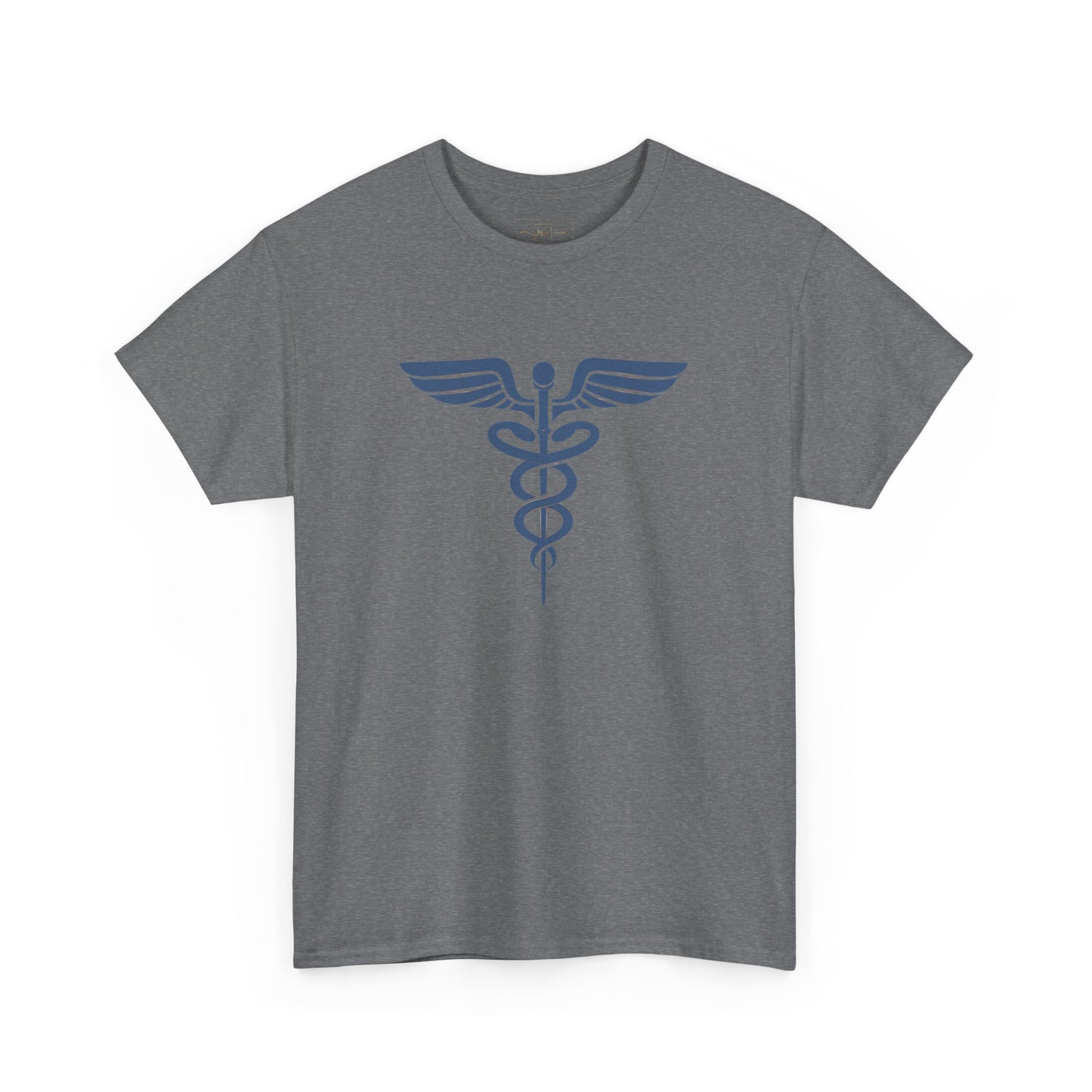 Caduceus Blue Symbol Heavy Cotton T-Shirt