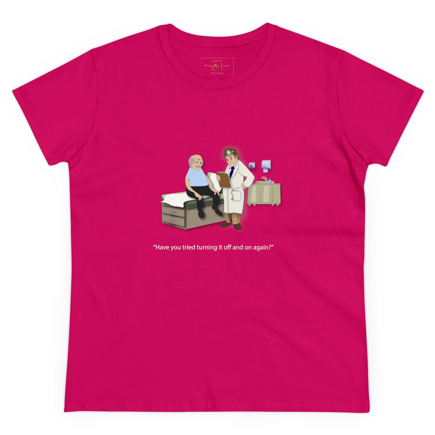 On and Off Women's Midweight Cotton Tee - Medical Humor