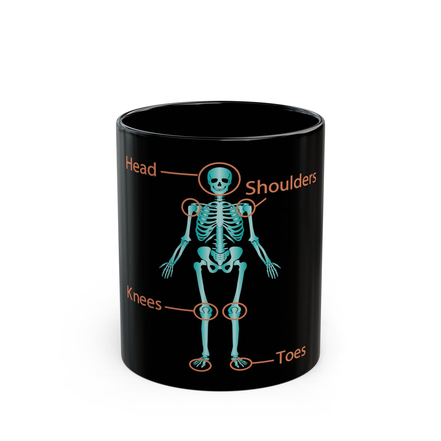 Ortho Skeleton Chest Black Mug (11oz, 15oz) - Medical