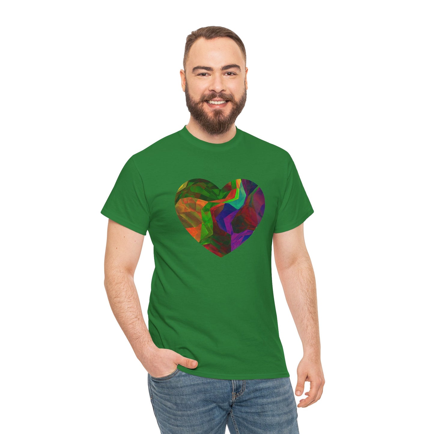 Colorful Heart Abstract Heavy Cotton T-Shirt