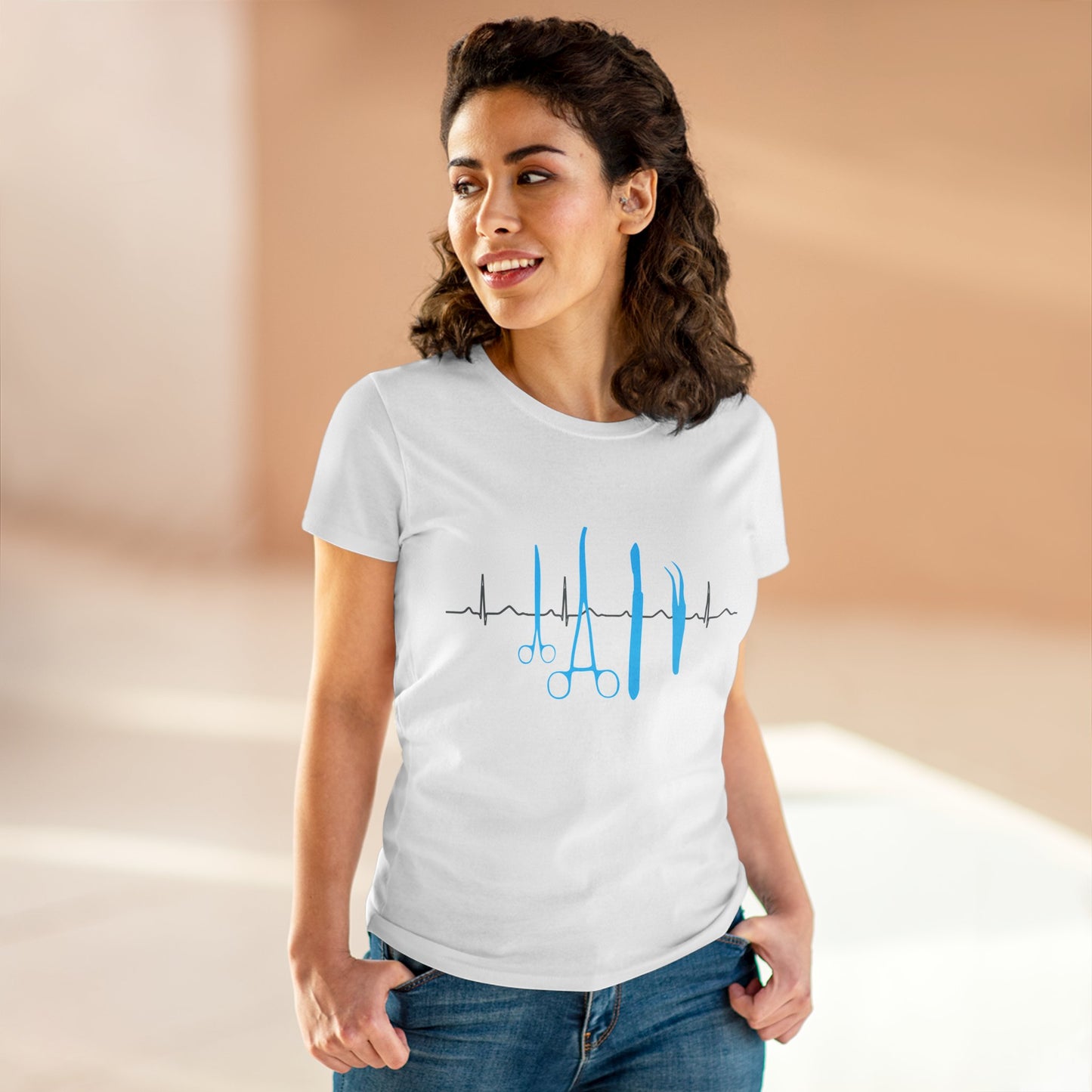 Surgical Tools Women's Mid-weight Cotton Tee - Medical Graphic