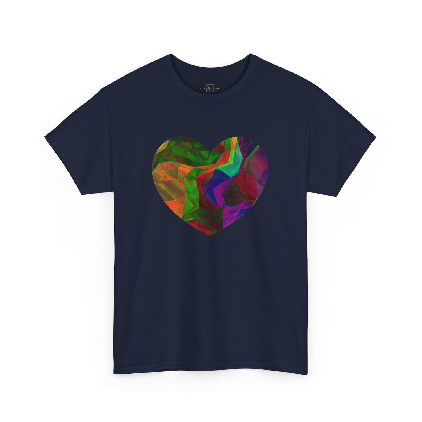 Colorful Heart Abstract Heavy Cotton T-Shirt