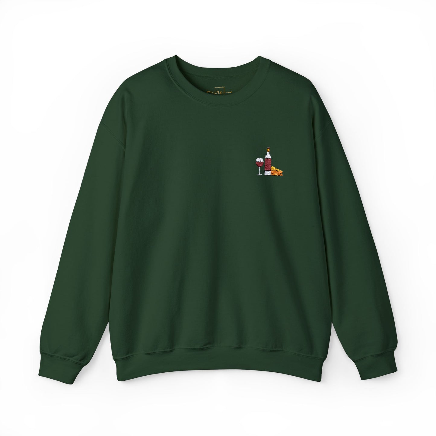 Cheese and Wine Embroidered Sweatshirt