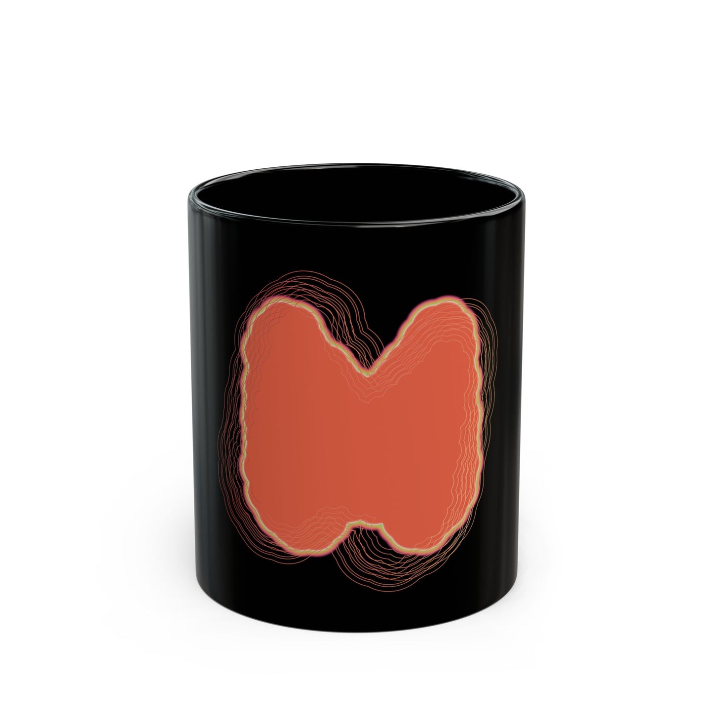 Abstract Thyroid Black Mug (11oz, 15oz) - Healthcare Graphic