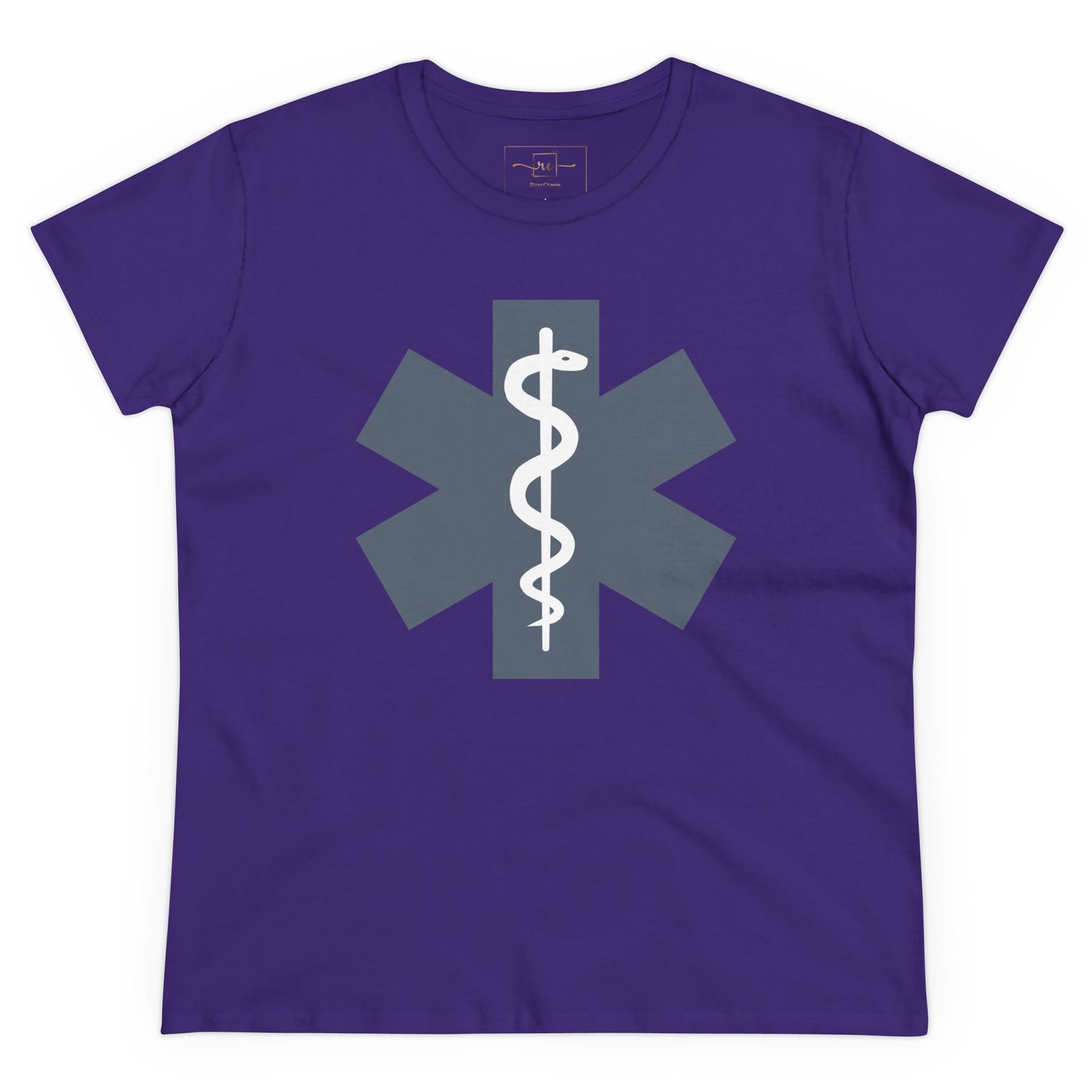 Emergency Medical Women's Midweight Cotton Tee -Gray Symbol