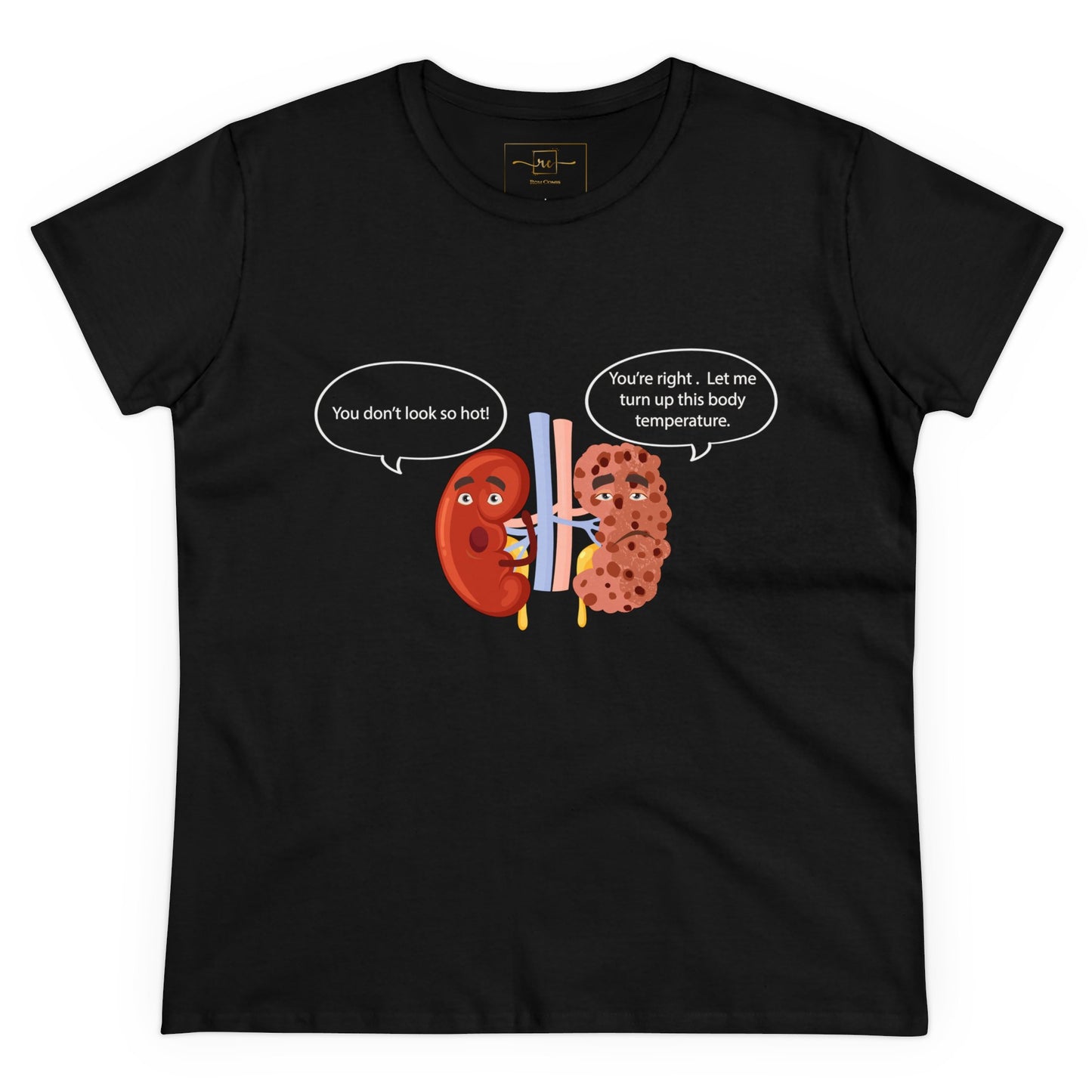 Kidney Sponge Talk Women's Midweight Cotton Tee - Medical Humor