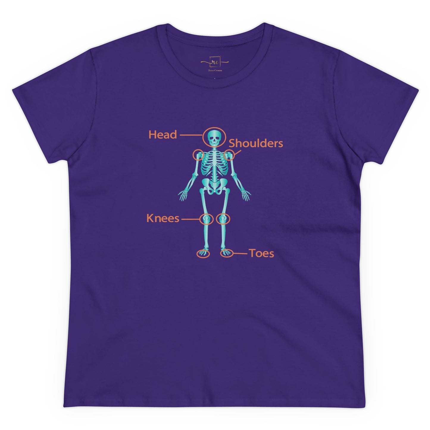 Ortho Skeleton Women's Mid-weight Cotton Tee - Medical Humor