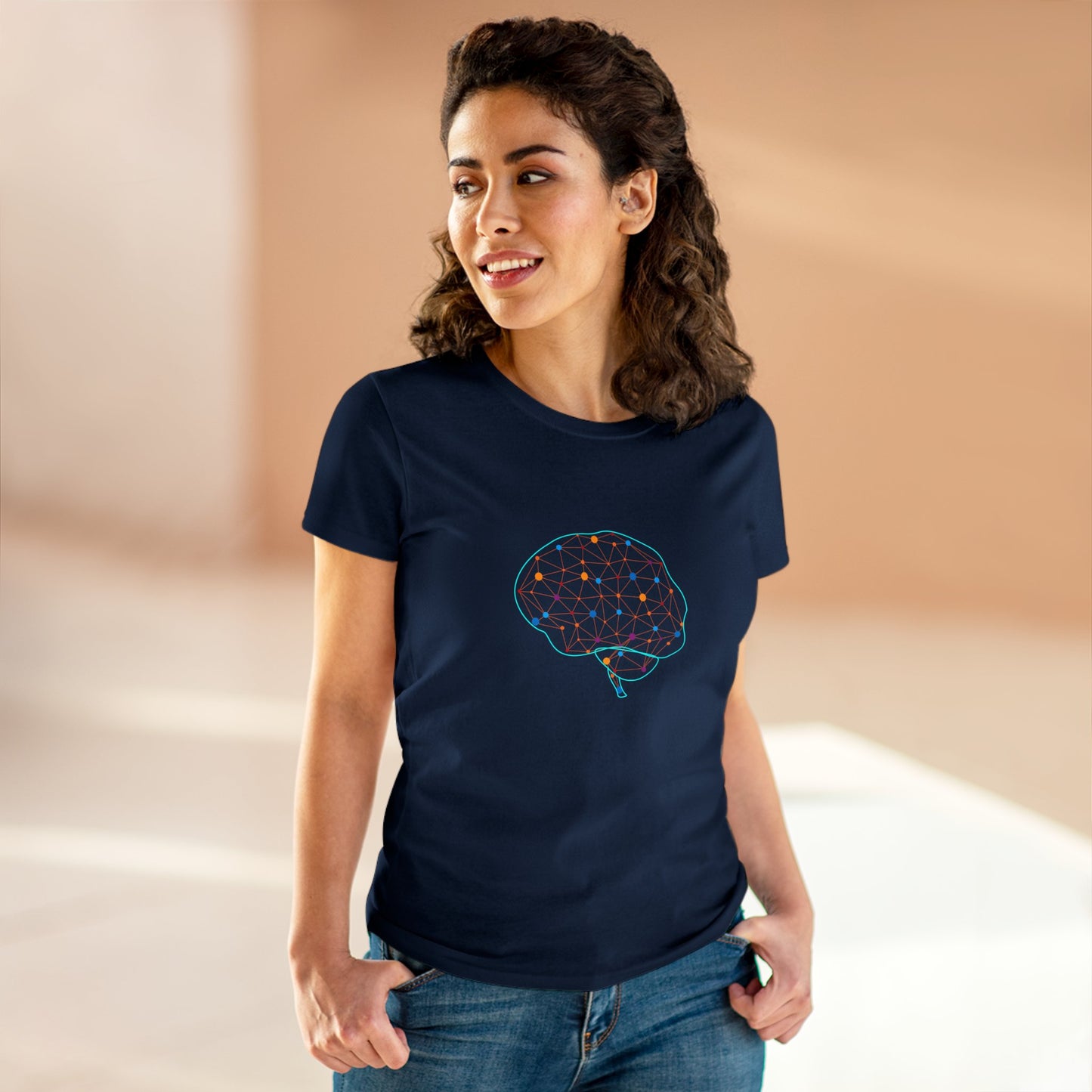 Colorful Brain Women's Mid-weight Cotton Tee - Medical
