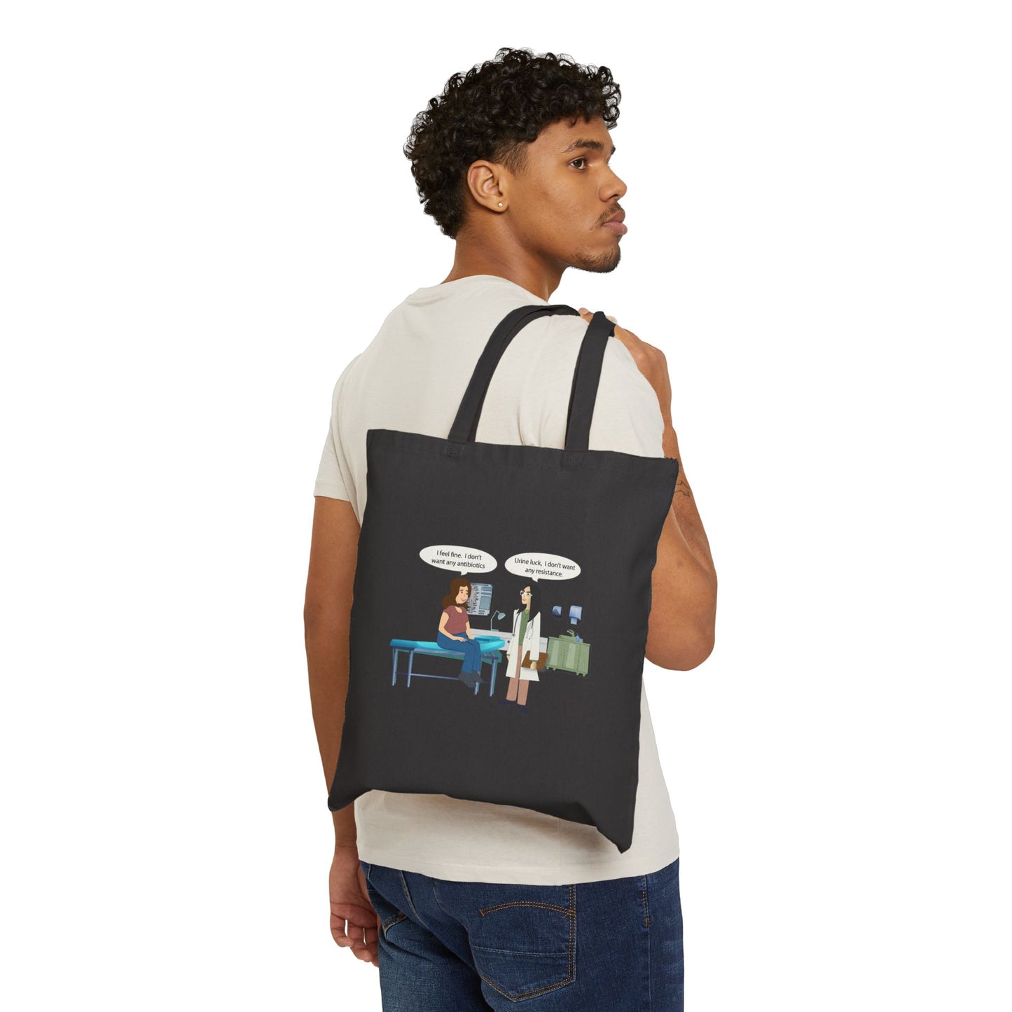 Urine Luck Cotton Canvas Tote - Medical Humor