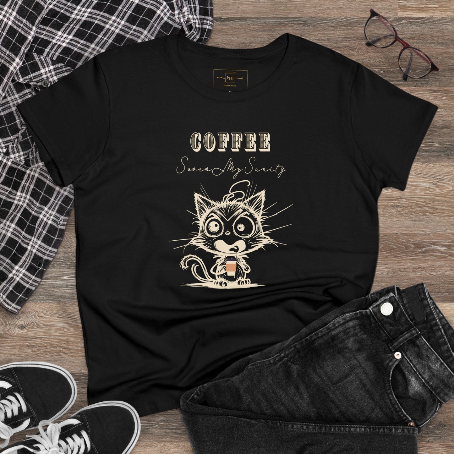 Wellness Coffee Brain Fuel Mental Health Women's Mid-weight Cotton Tee - Mental Health Humor