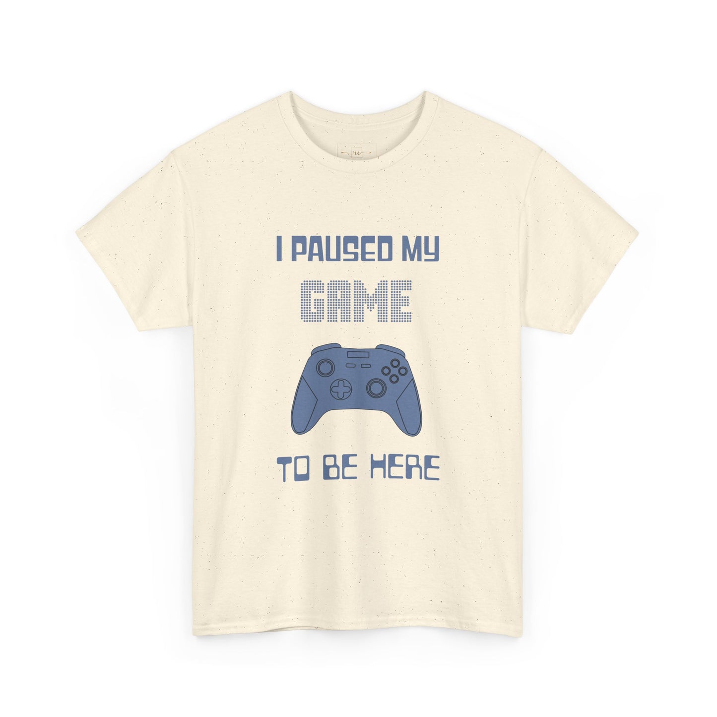 Gamer I Paused My Game Heavy Cotton T-Shirt - Humor Joke (Blue Controller)