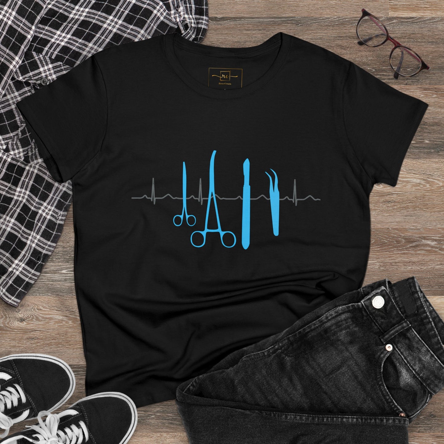 Surgical Tools Women's Mid-weight Cotton Tee - Medical Graphic