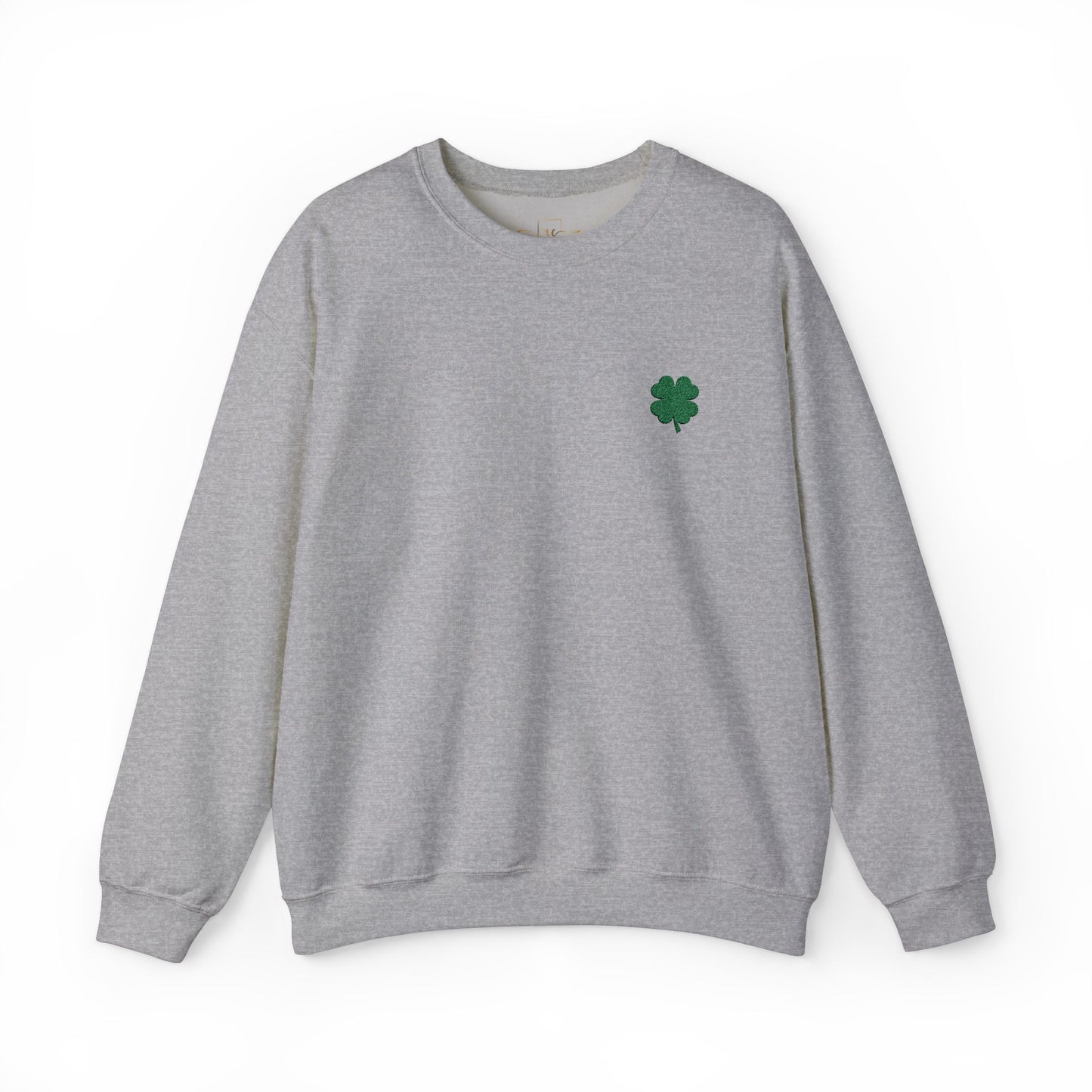 Four Leaf Clover Embroidered Sweatshirt - Symbol of Good Luck