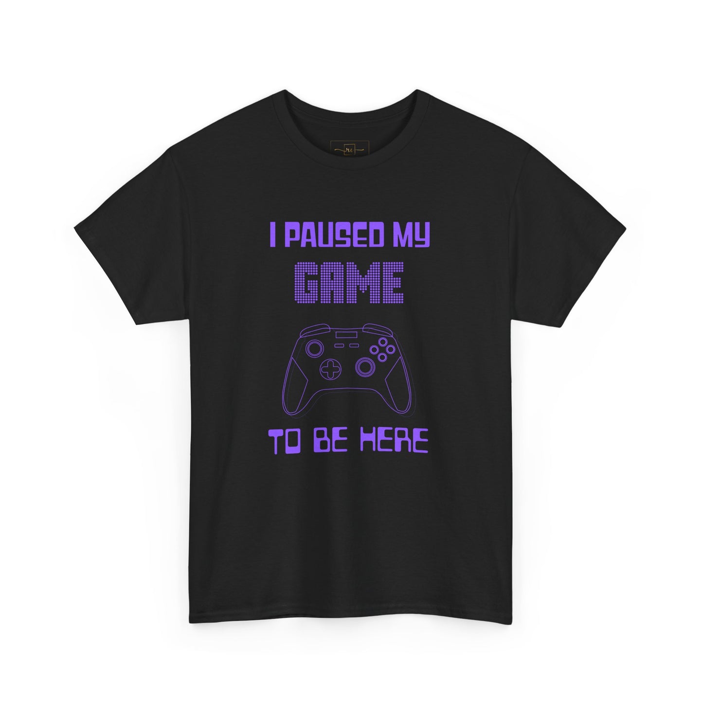 Gamer I Paused My Game Heavy Cotton T-Shirt - Humor Joke (Purple Controller)