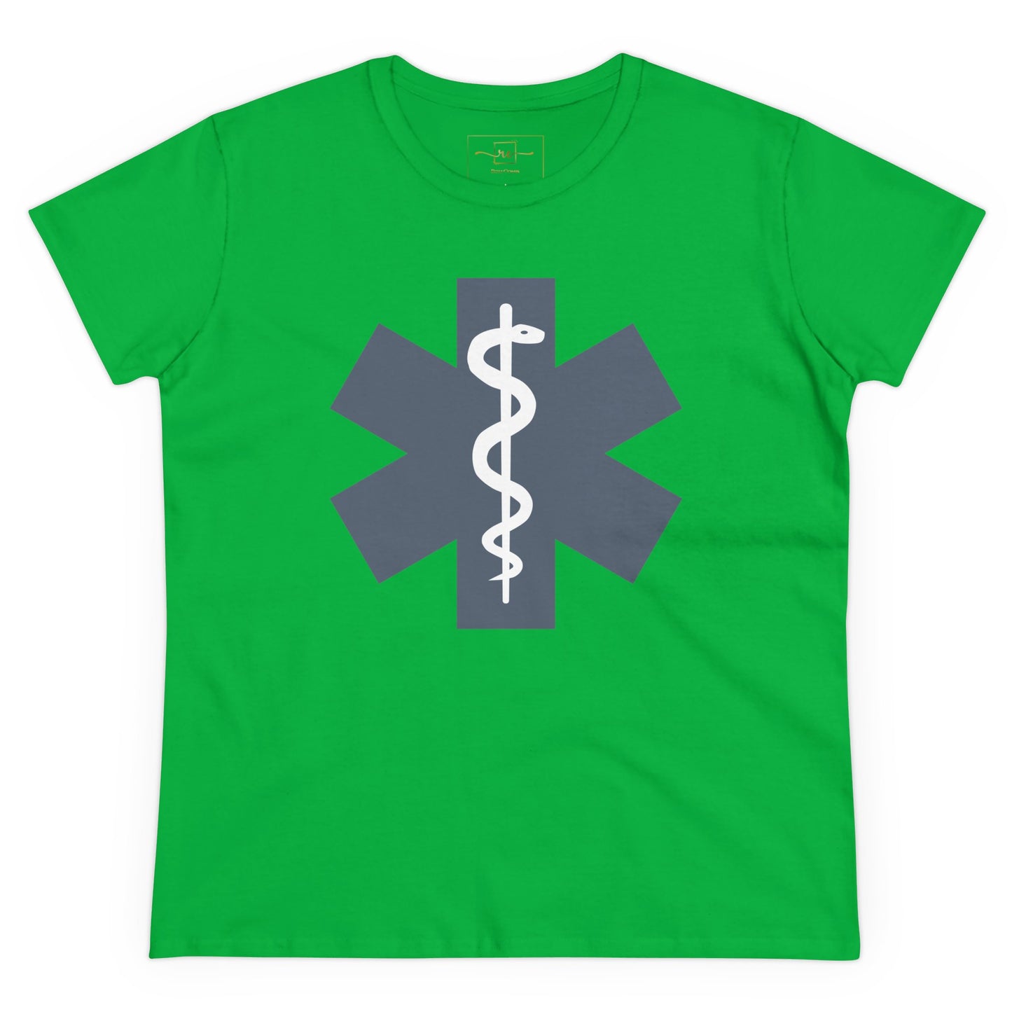 Emergency Medical Women's Midweight Cotton Tee -Gray Symbol